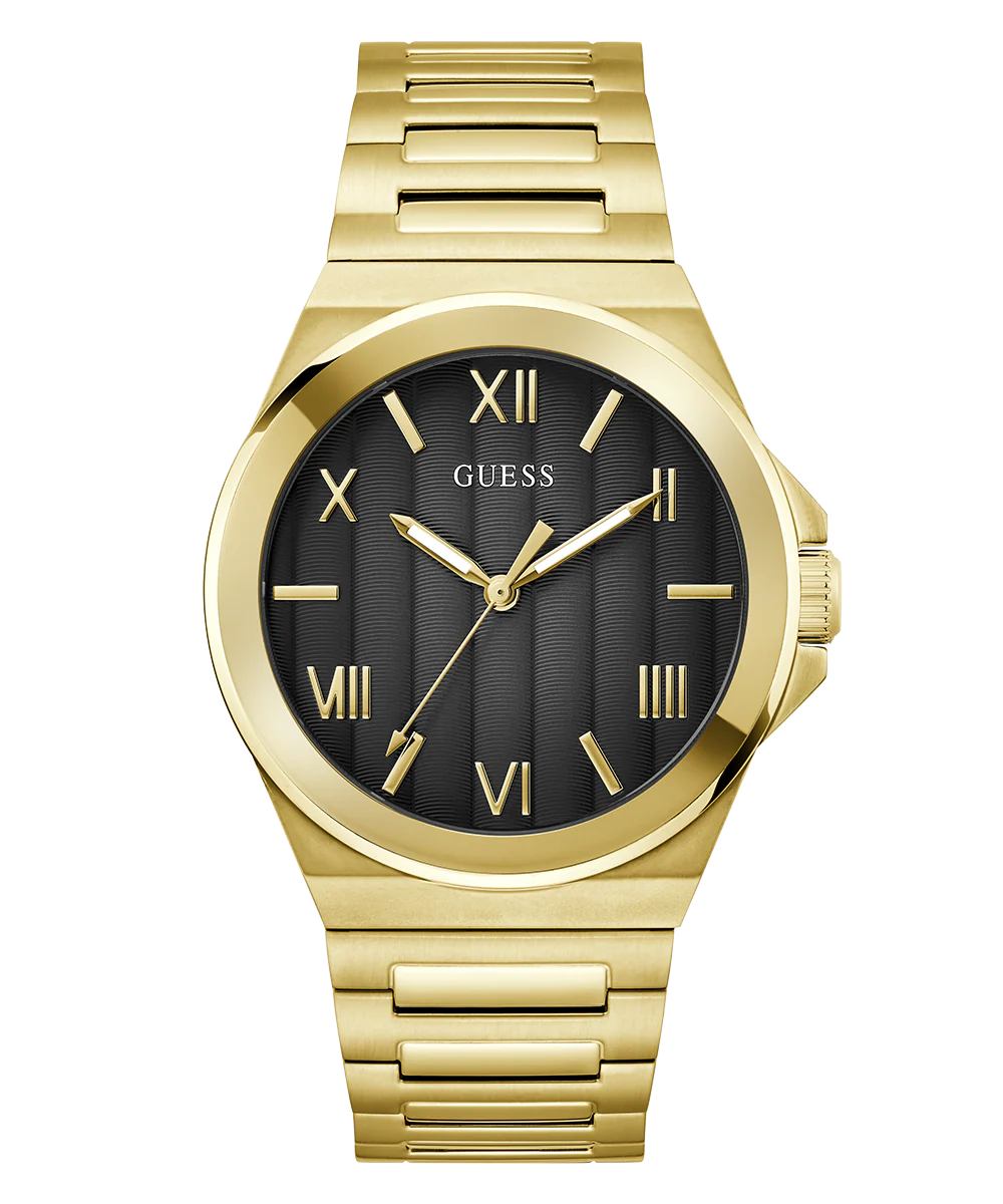 GUESS Mens Gold Tone Analog Watch - Image 4