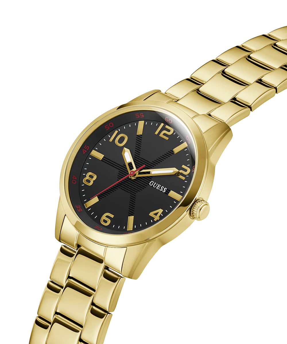 GUESS Mens Gold Tone Analog Watch - Image 2