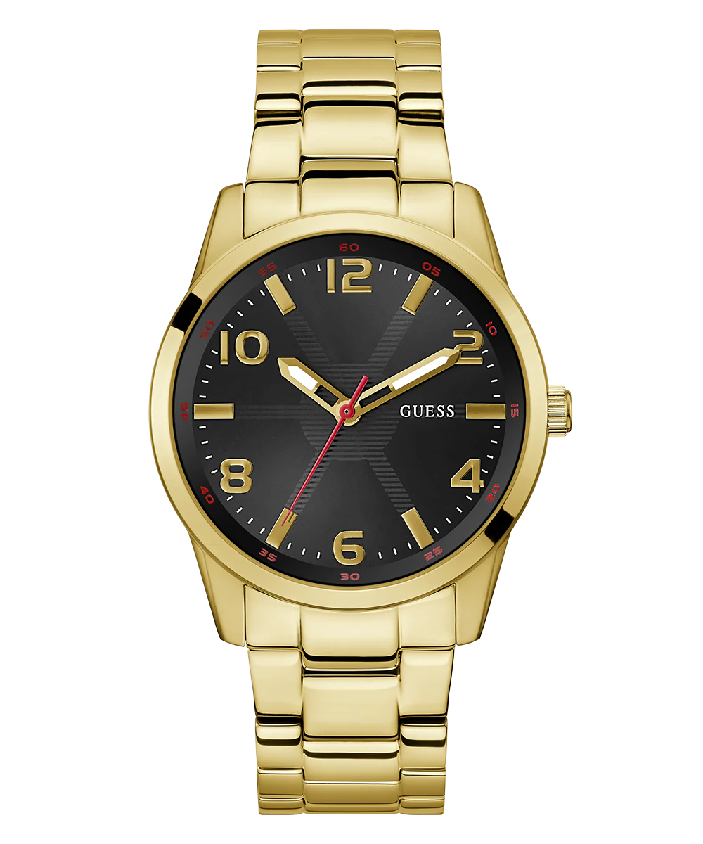 GUESS Mens Gold Tone Analog Watch - Image 4