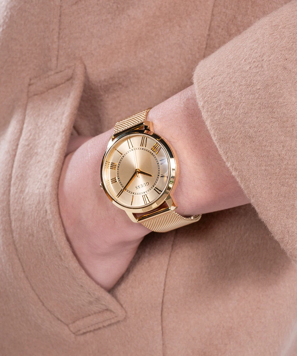 GUESS Mens Gold Tone Analog Watch - Image 3