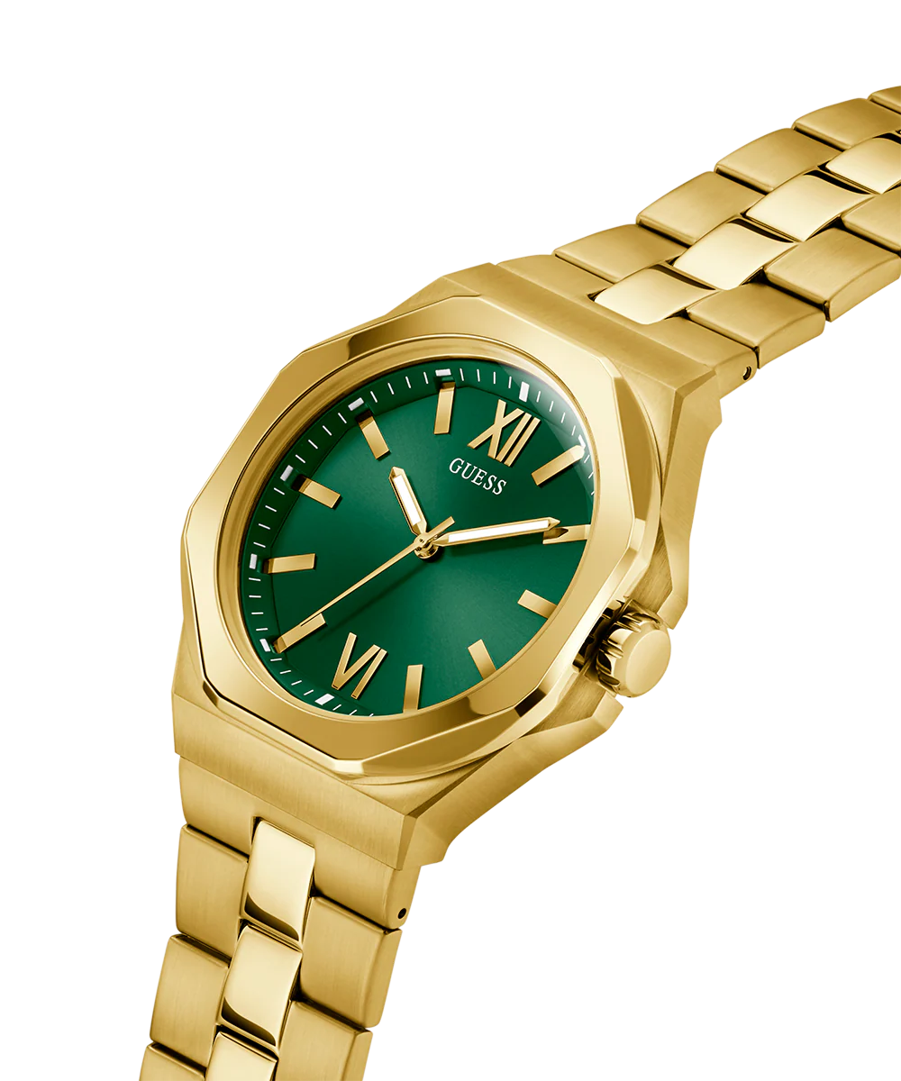 GUESS Mens Gold Tone Analog Watch - Image 2