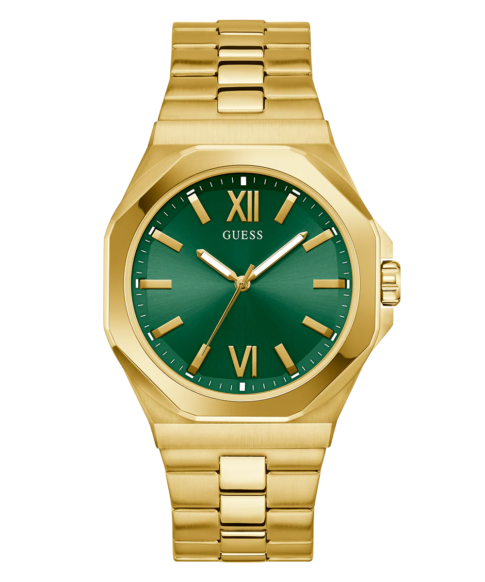 GUESS Mens Gold Tone Analog Watch - Image 5