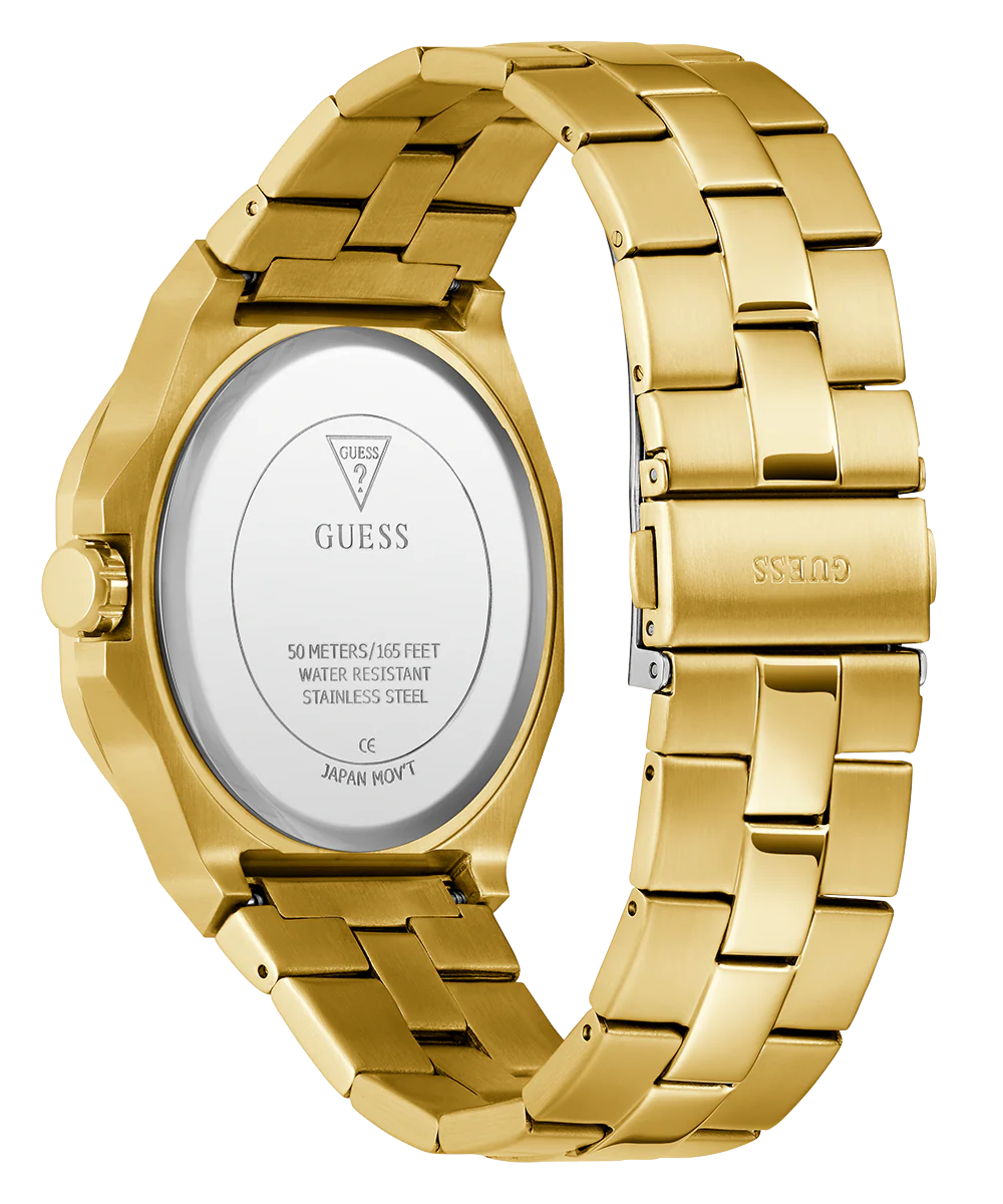 GUESS Mens Gold Tone Analog Watch - Image 7