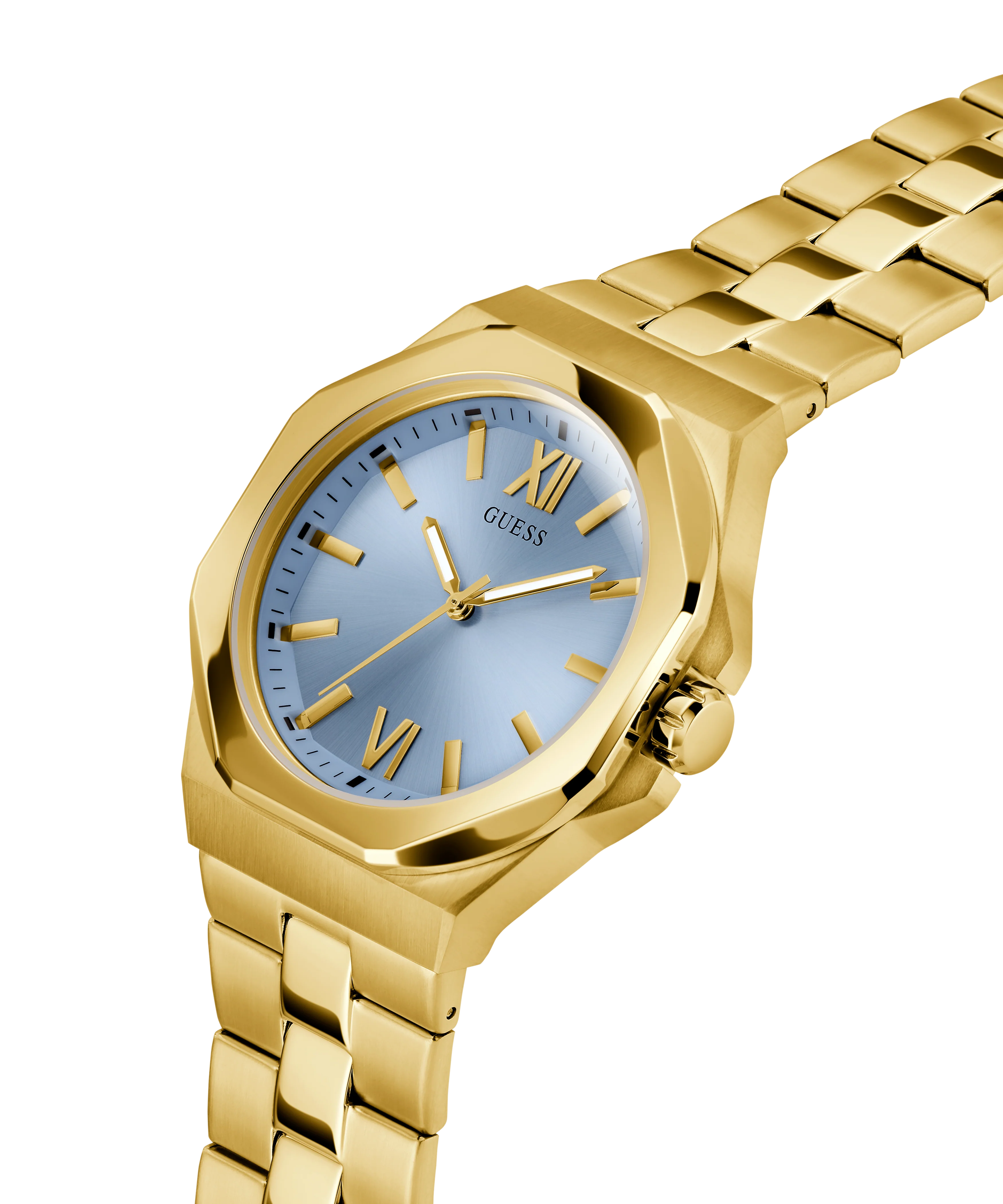 GUESS Mens Gold Tone Analog Watch - Image 2