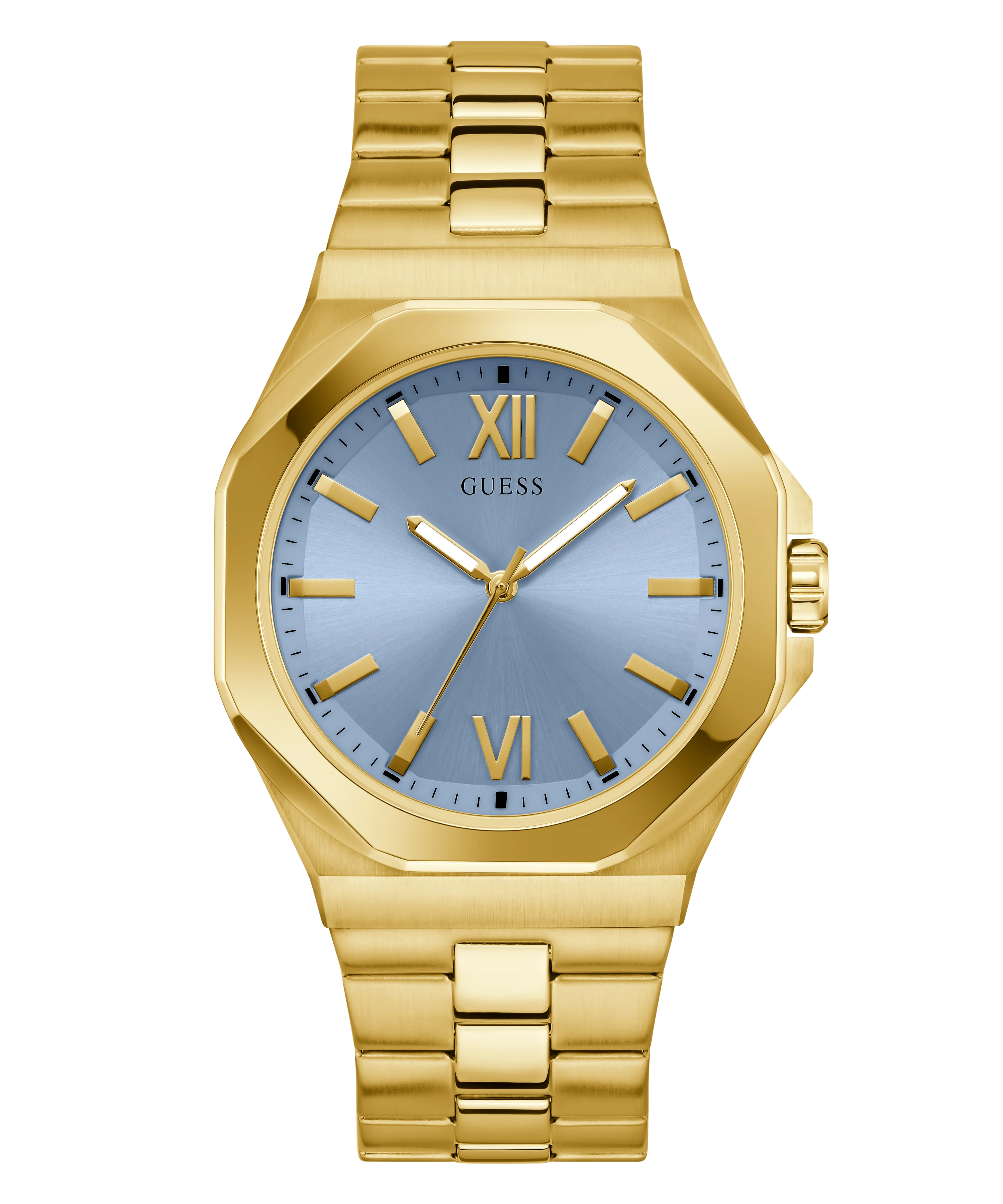 GUESS Mens Gold Tone Analog Watch - Image 3