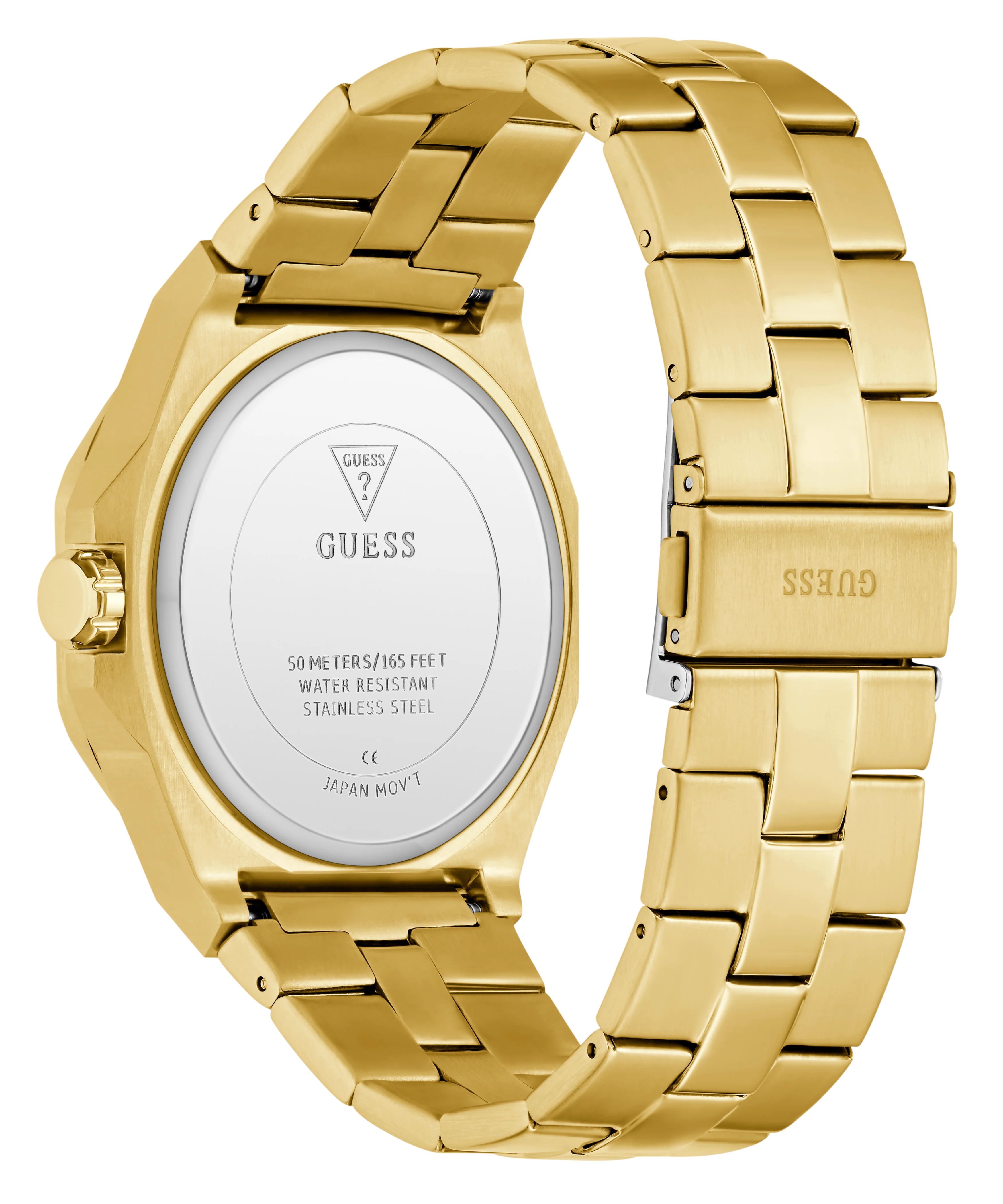 GUESS Mens Gold Tone Analog Watch - Image 4