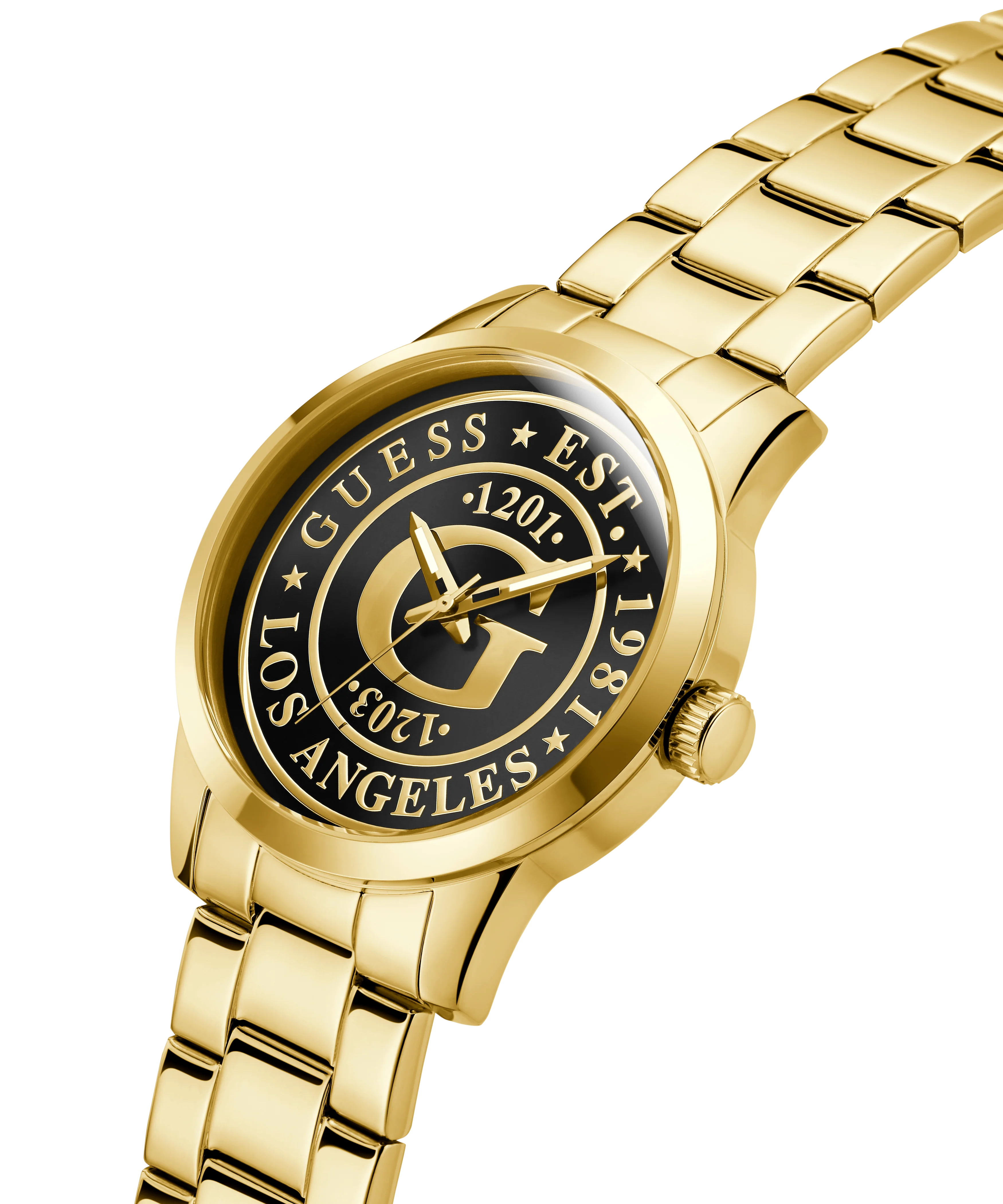 GUESS Mens Gold Tone Analog Watch - Image 3