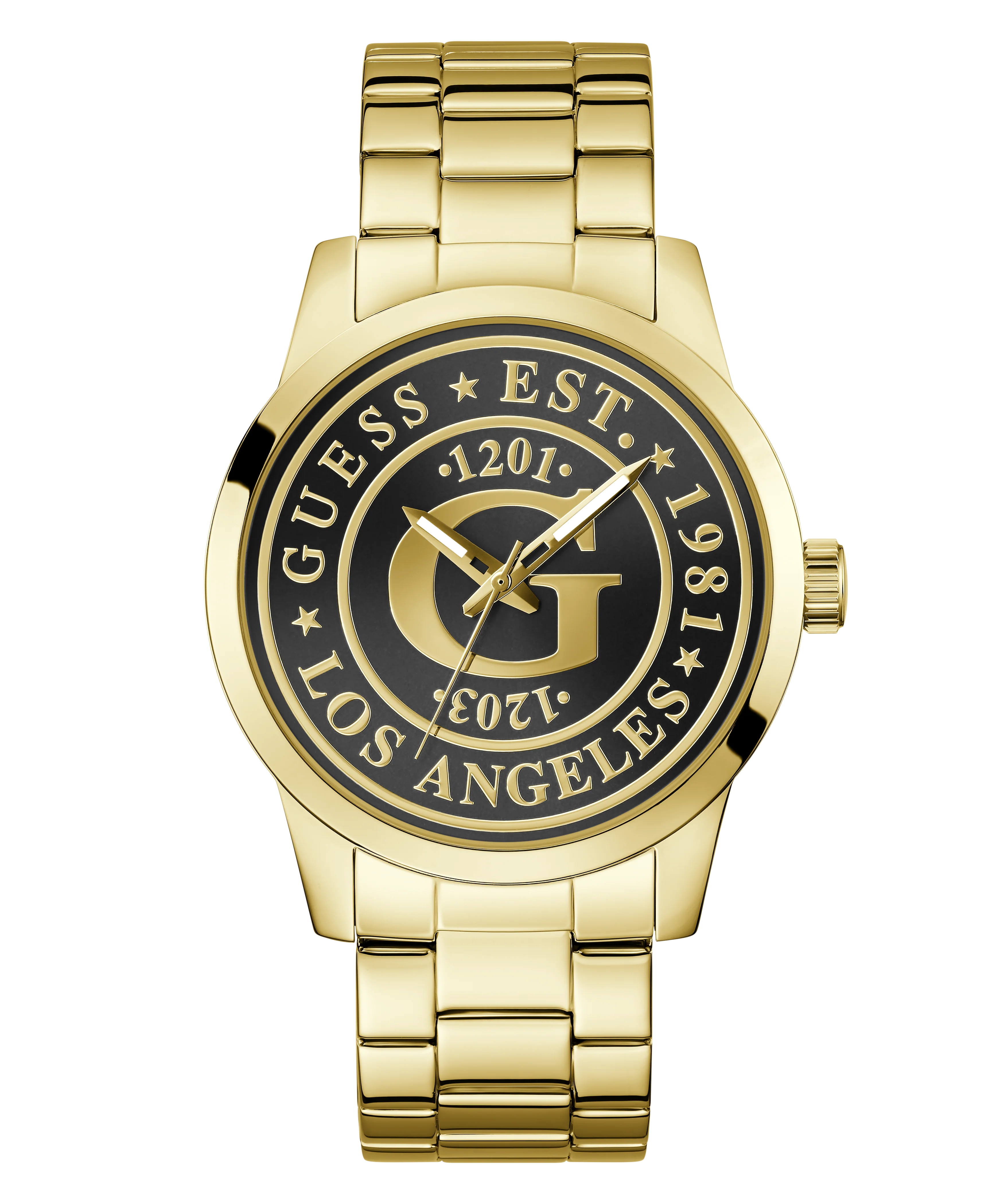 GUESS Mens Gold Tone Analog Watch - Image 5