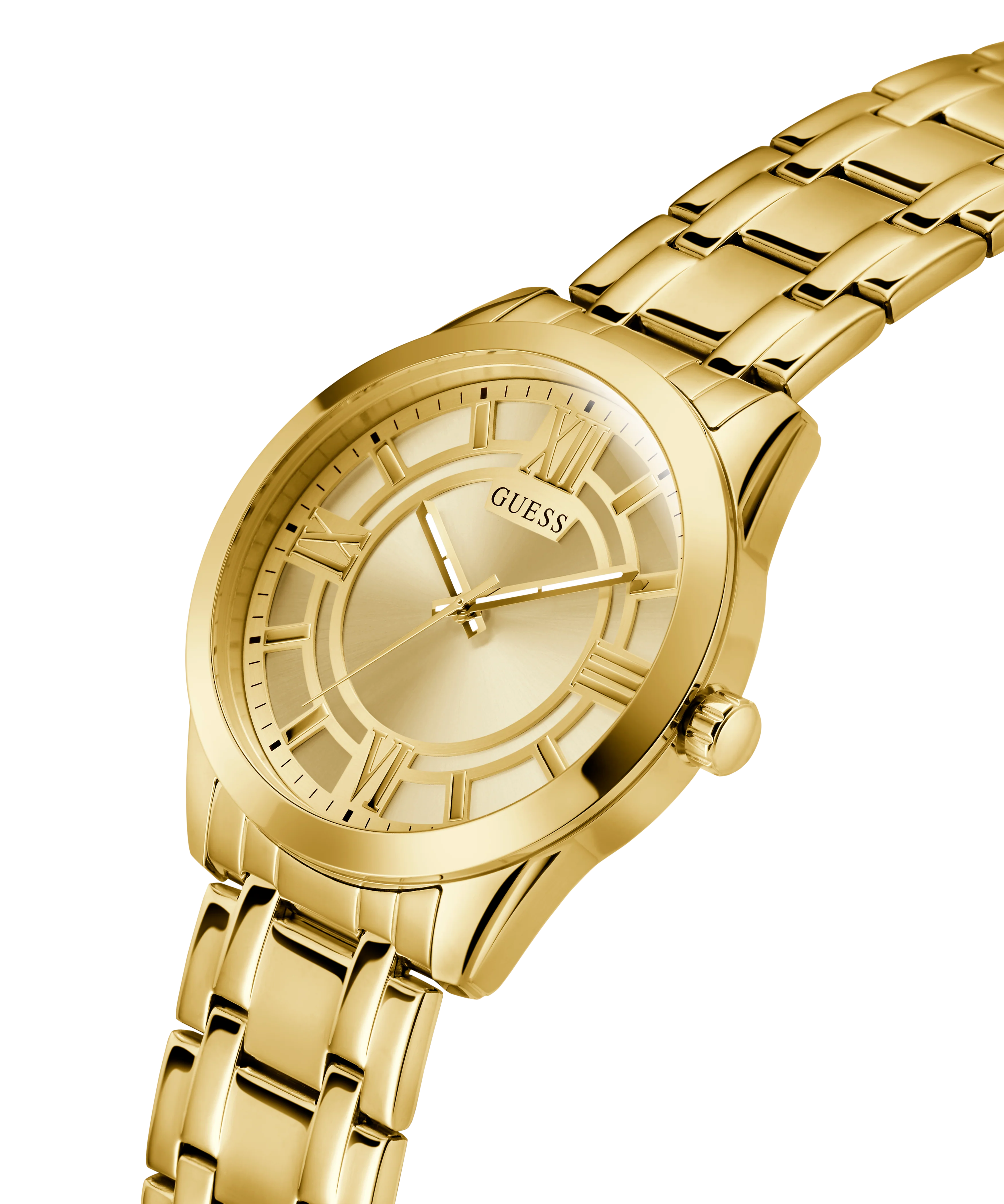 GUESS Mens Gold Tone Analog Watch - Image 2