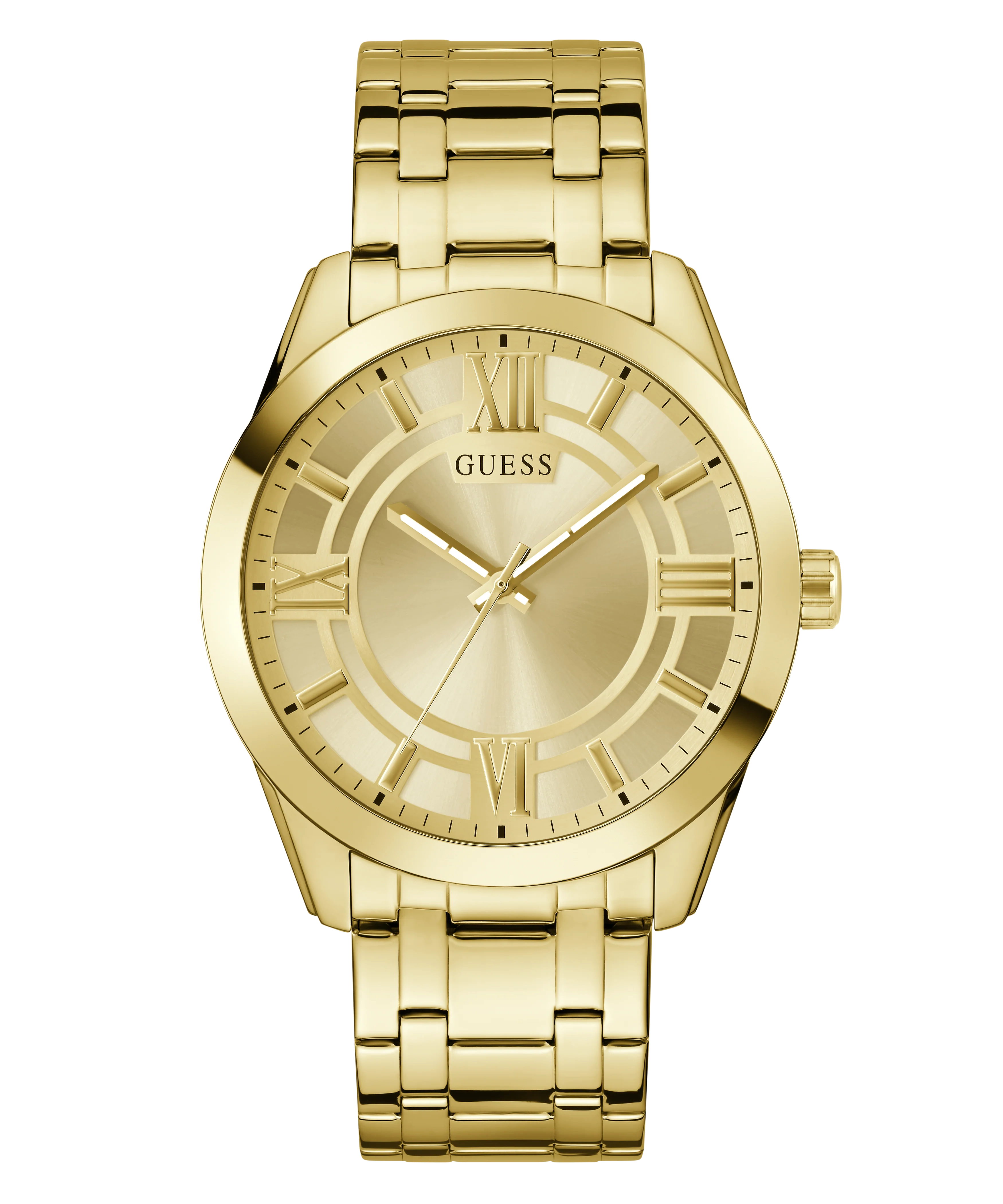 GUESS Mens Gold Tone Analog Watch - Image 4