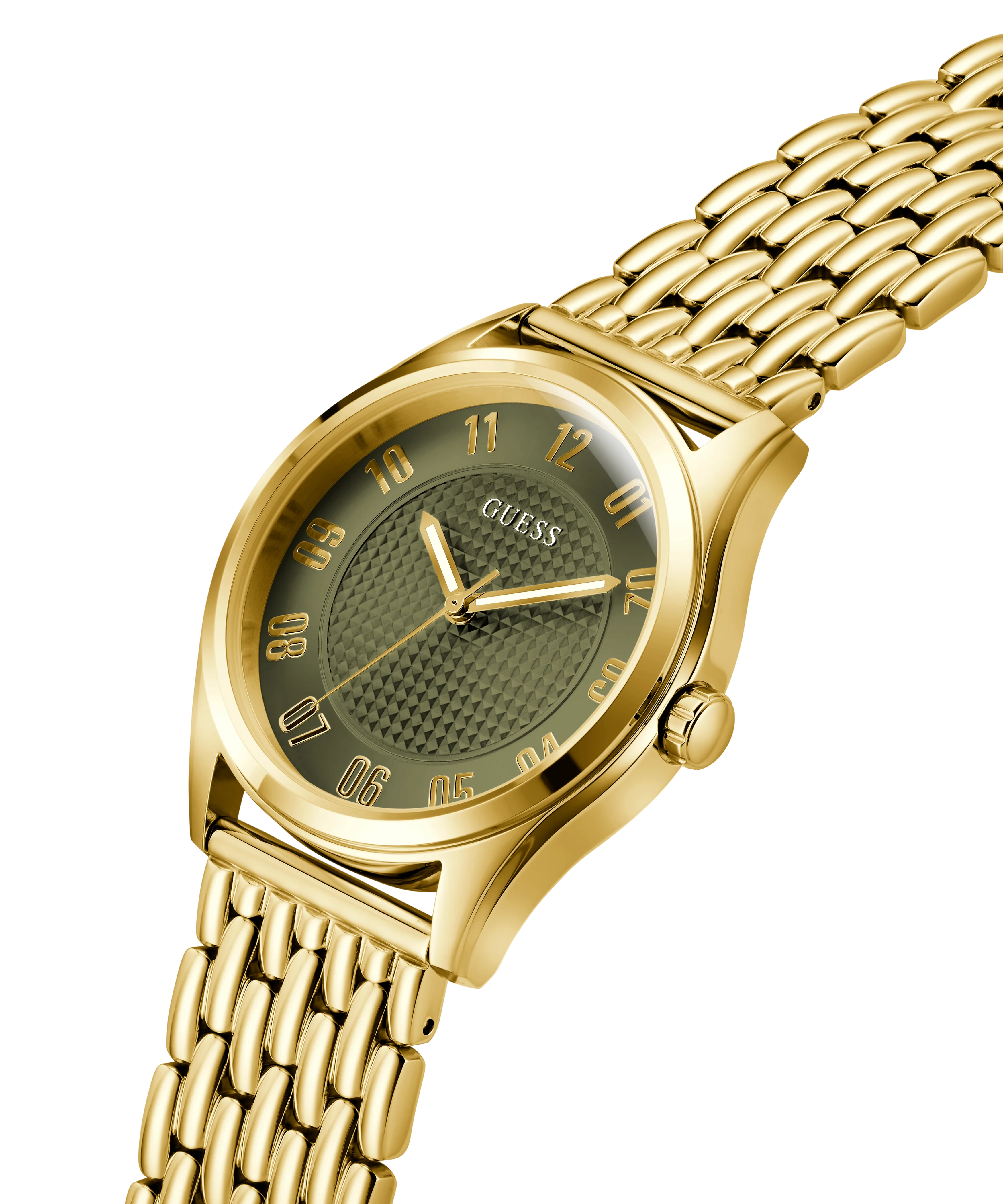 GUESS Mens Gold Tone Analog Watch - Image 2