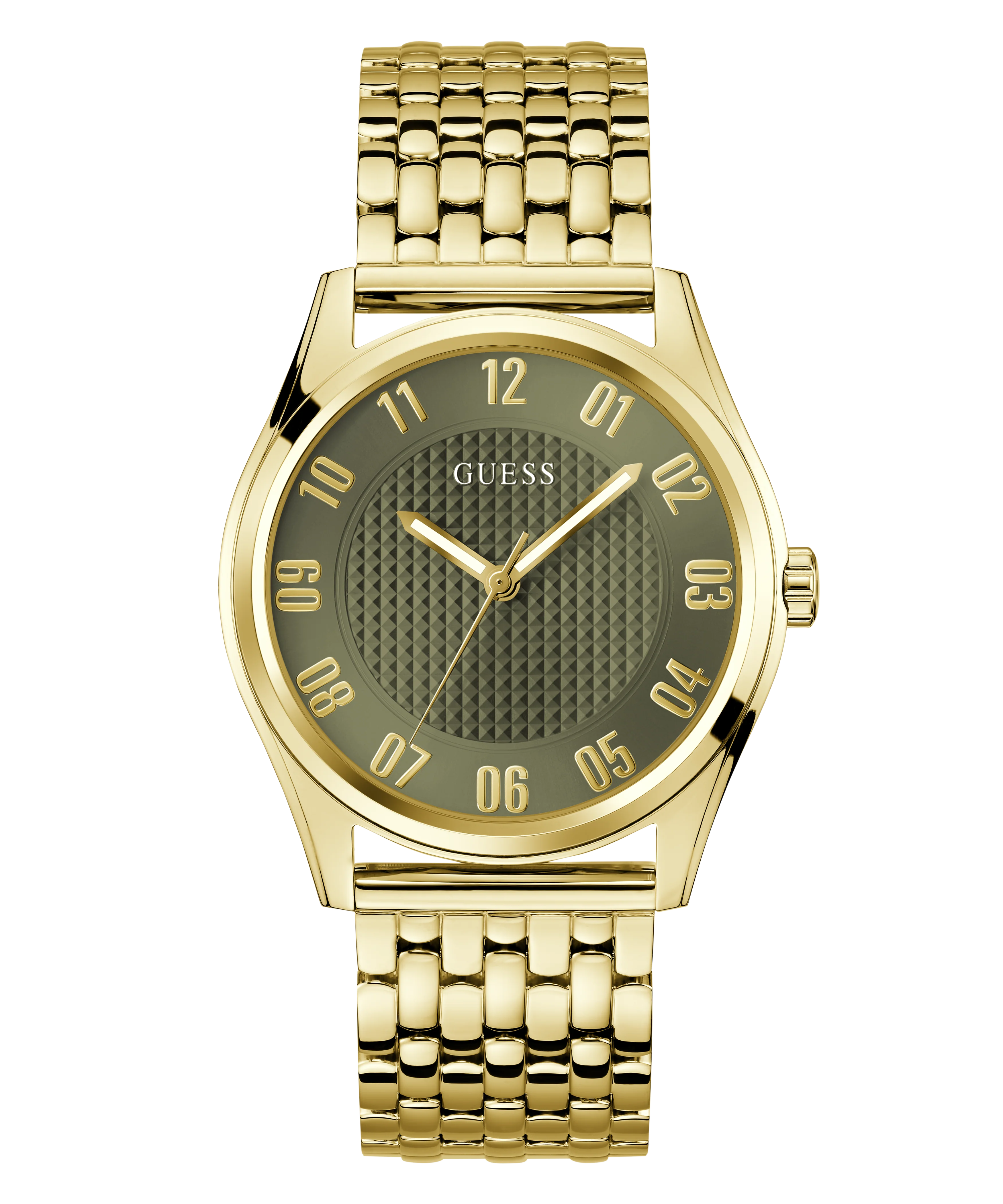 GUESS Mens Gold Tone Analog Watch - Image 4