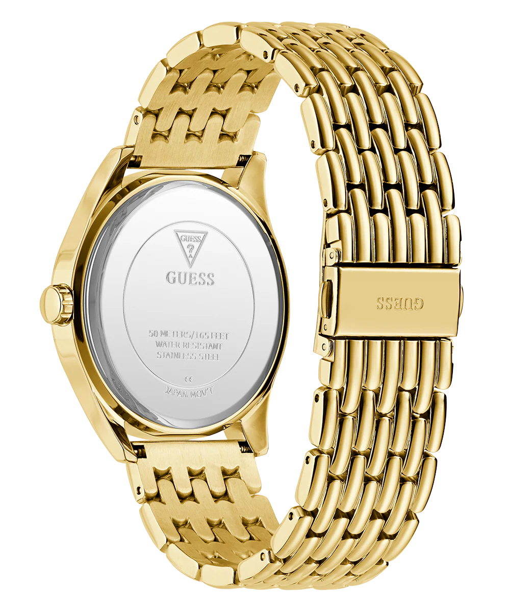 GUESS Mens Gold Tone Analog Watch - Image 7