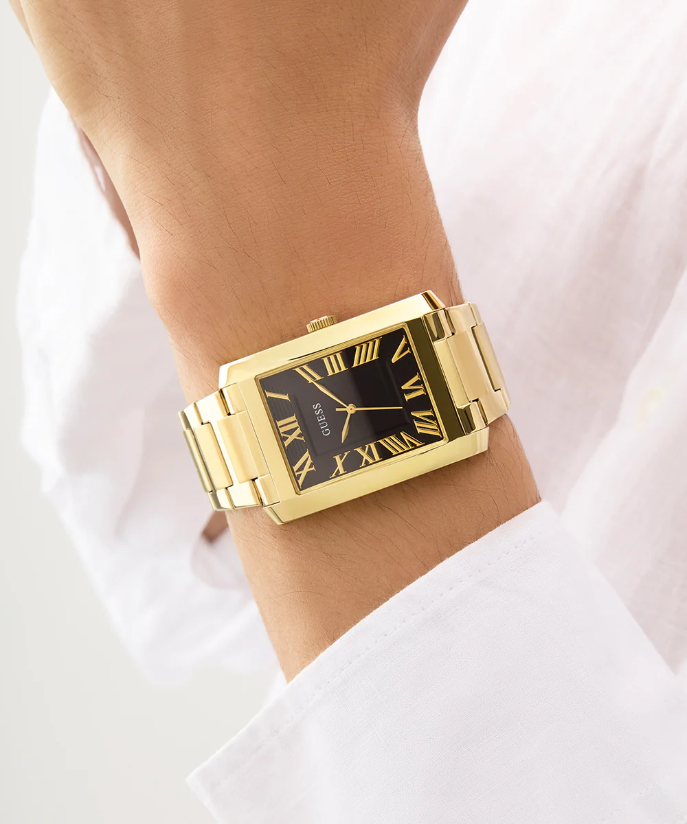 GUESS Mens Gold Tone Analog Watch - Image 3