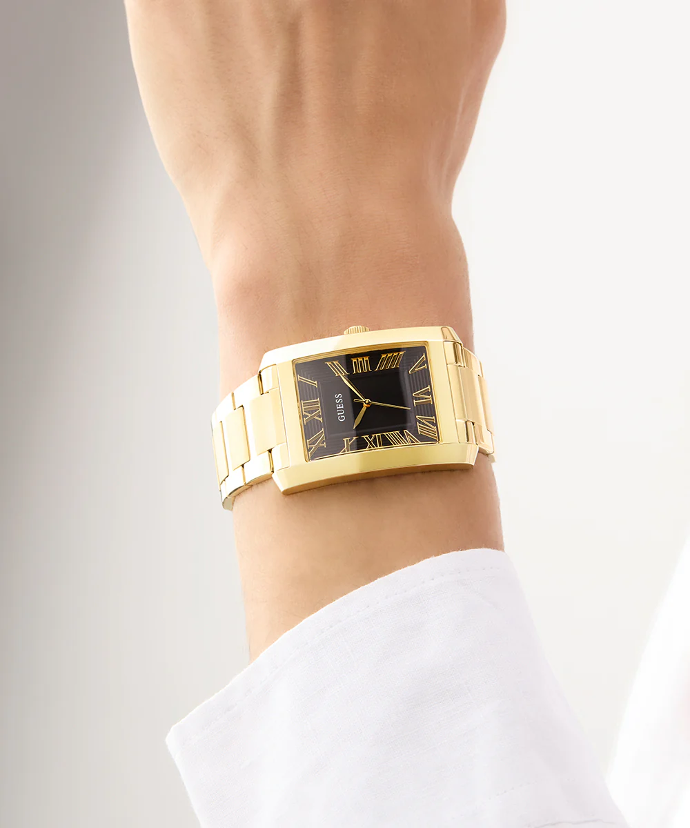 GUESS Mens Gold Tone Analog Watch - Image 6