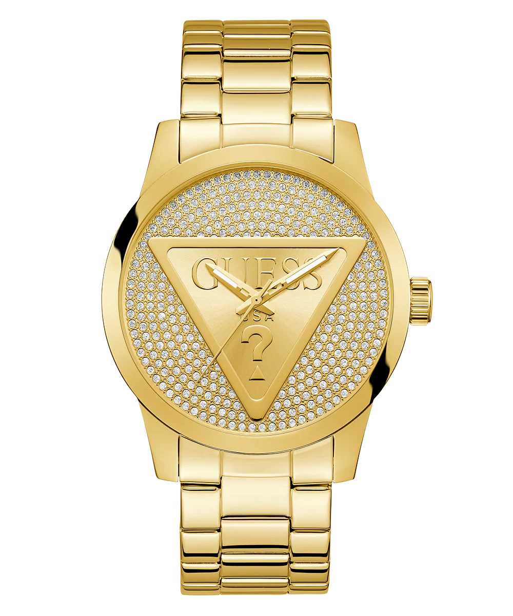 GUESS Mens Gold Tone Analog Watch - Image 4