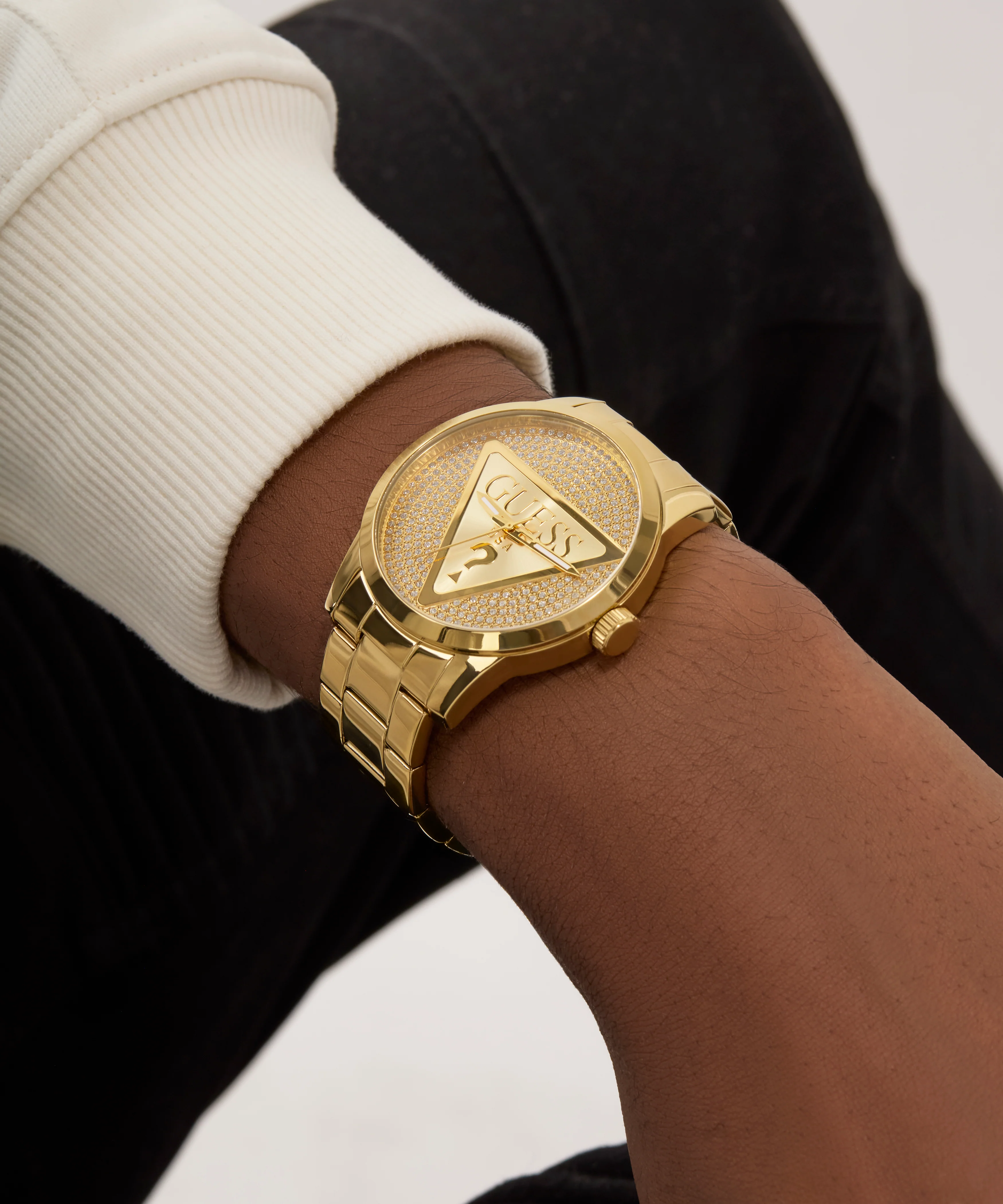 GUESS Mens Gold Tone Analog Watch - Image 6