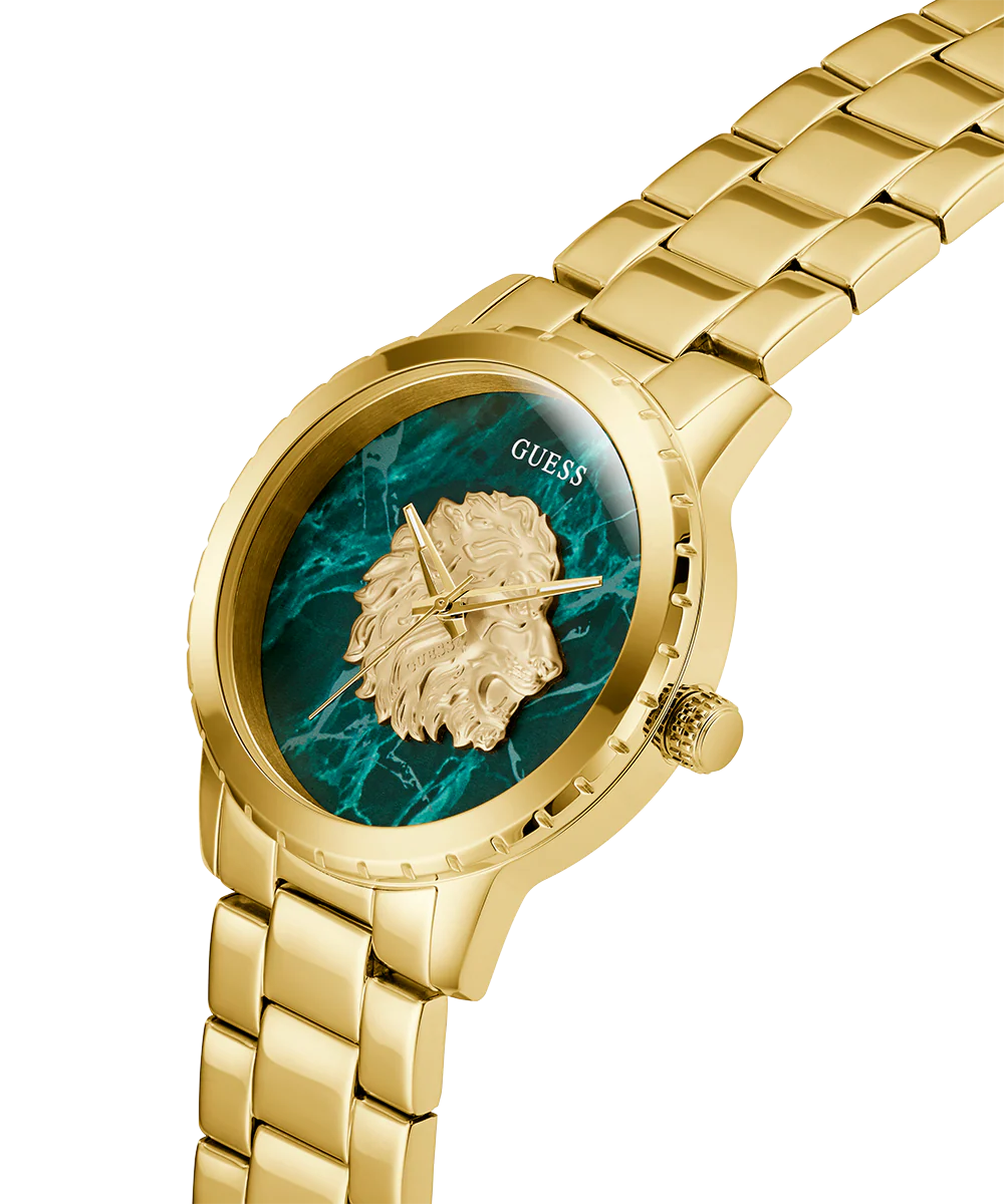GUESS Mens Gold Tone Analog Watch - Image 2