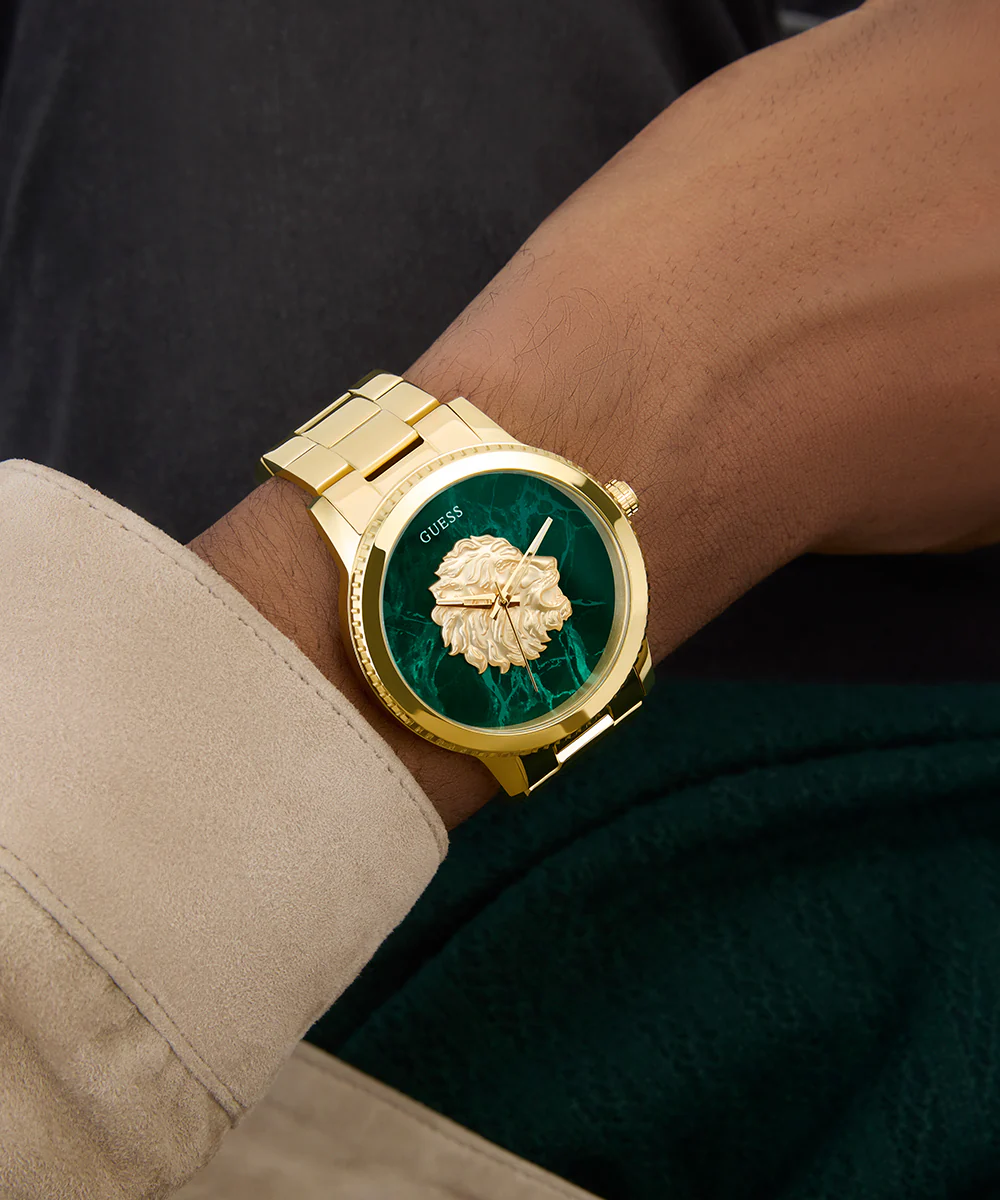 GUESS Mens Gold Tone Analog Watch - Image 6