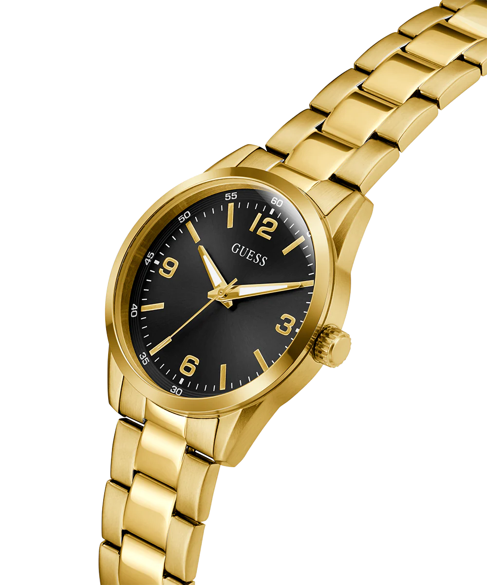 GUESS Mens Gold Tone Analog Watch - Image 2