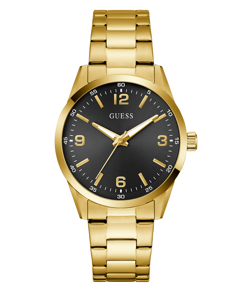 GUESS Mens Gold Tone Analog Watch - Image 4