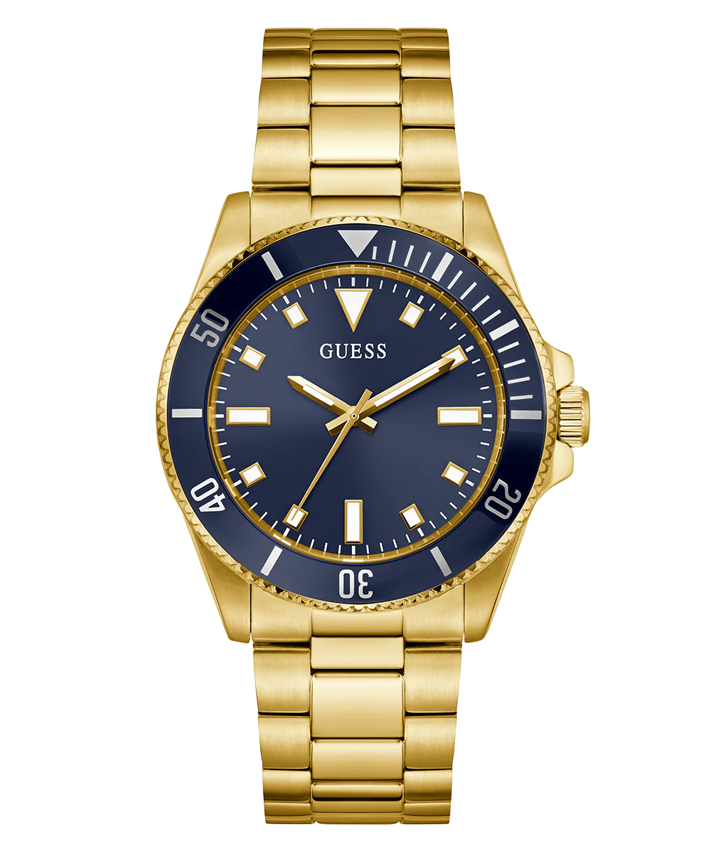 GUESS Mens Gold Tone Analog Watch - Image 4