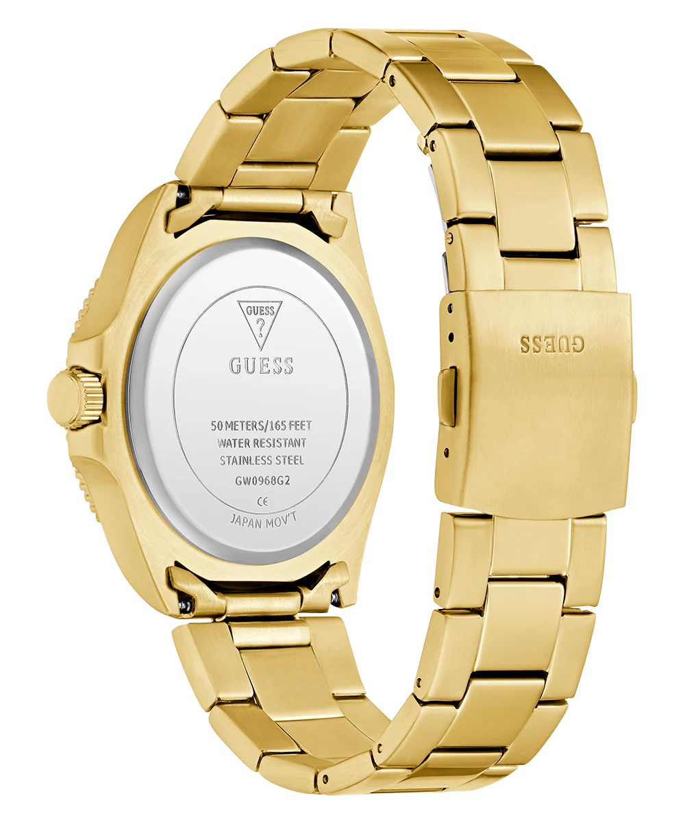GUESS Mens Gold Tone Analog Watch - Image 8