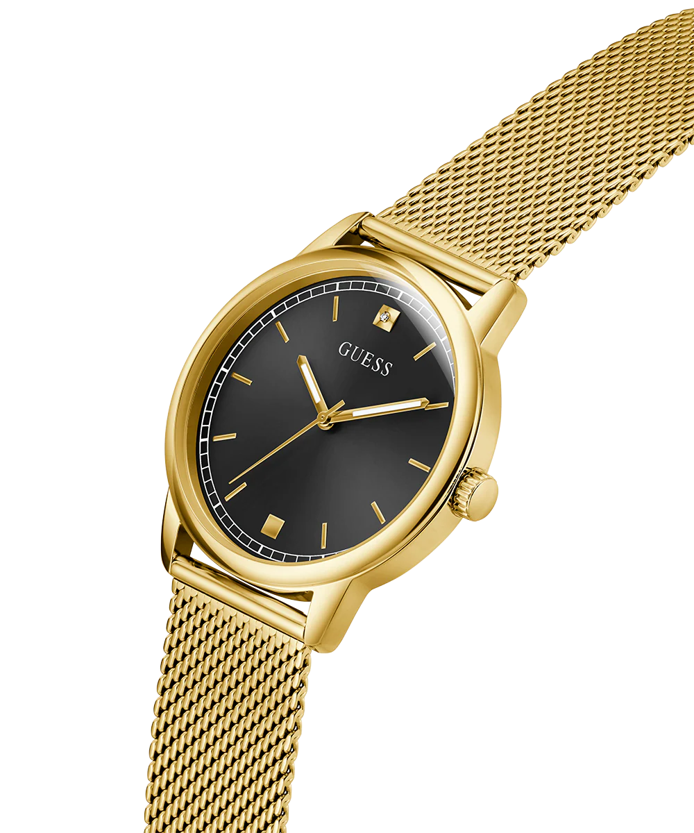 GUESS Mens Gold Tone Analog Watch - Image 2