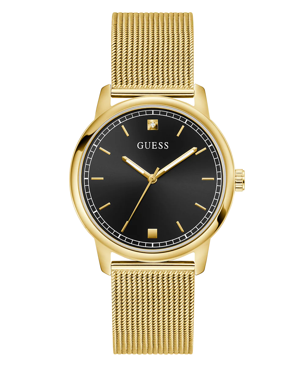GUESS Mens Gold Tone Analog Watch - Image 4