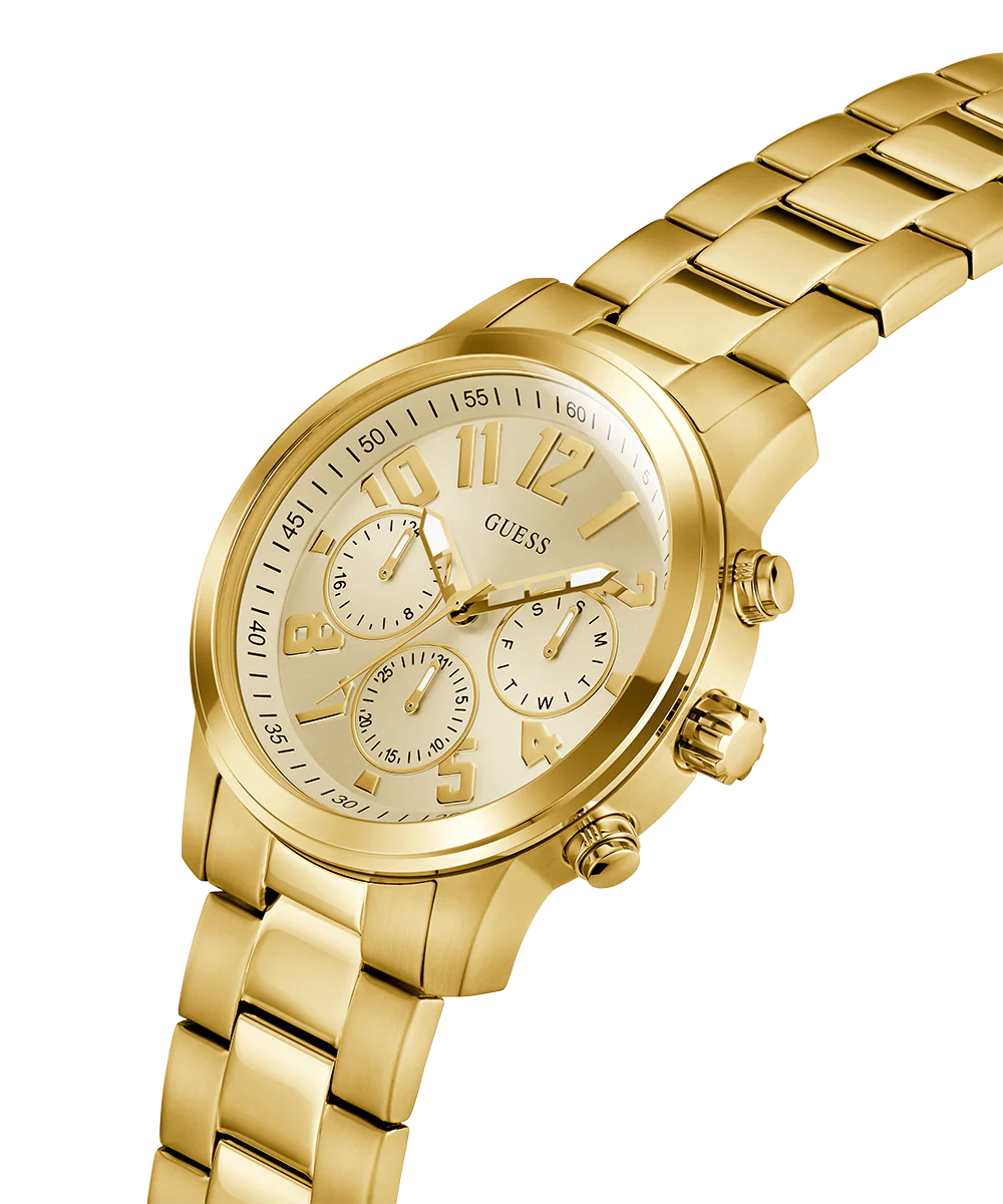 GUESS Mens Gold Tone Analog Watch - Image 3