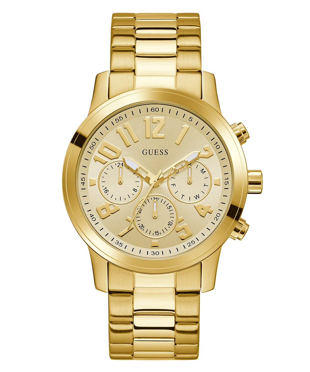 GUESS Mens Gold Tone Analog Watch - Image 6