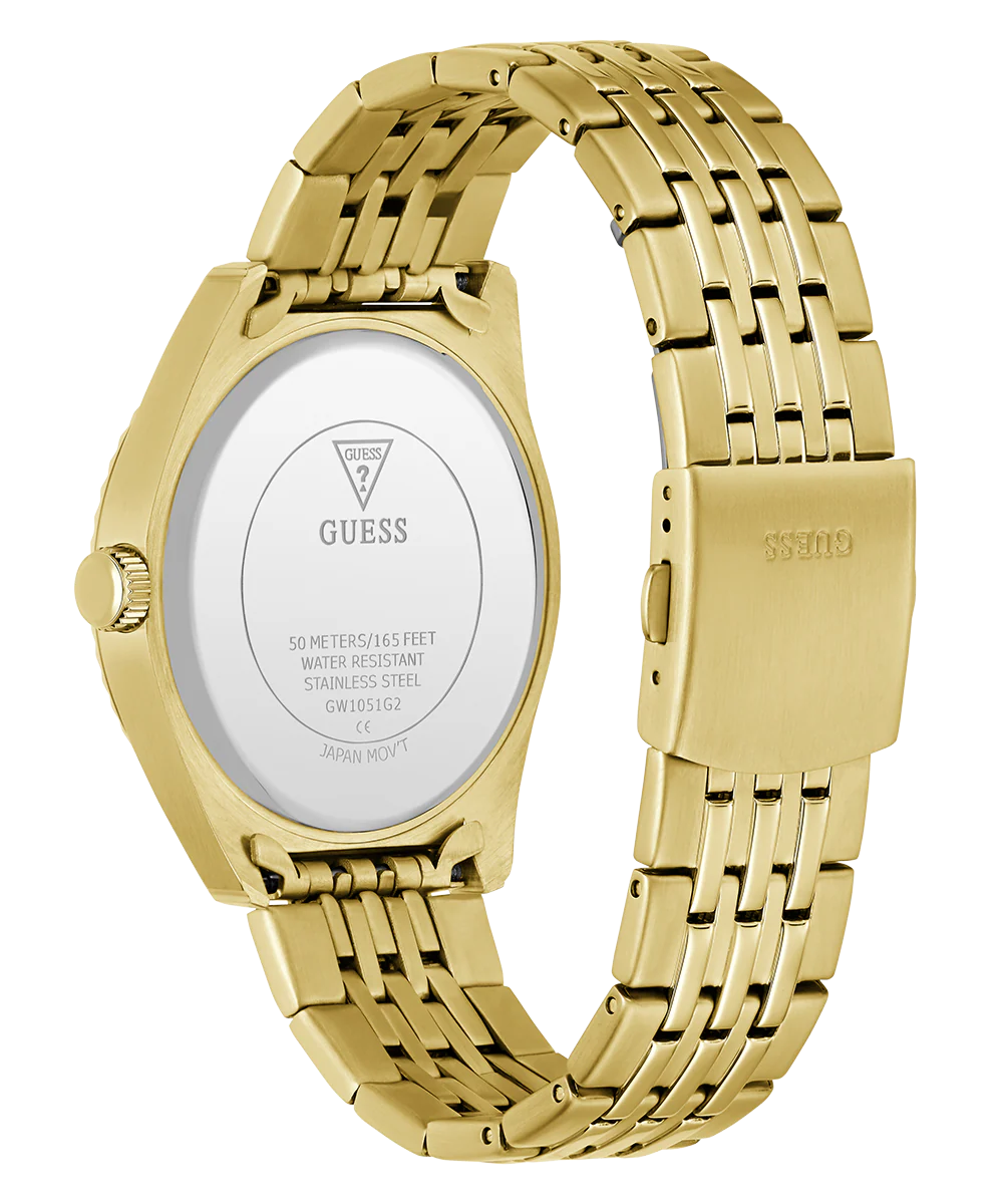 GUESS Mens Gold Tone Analog Watch - Image 7