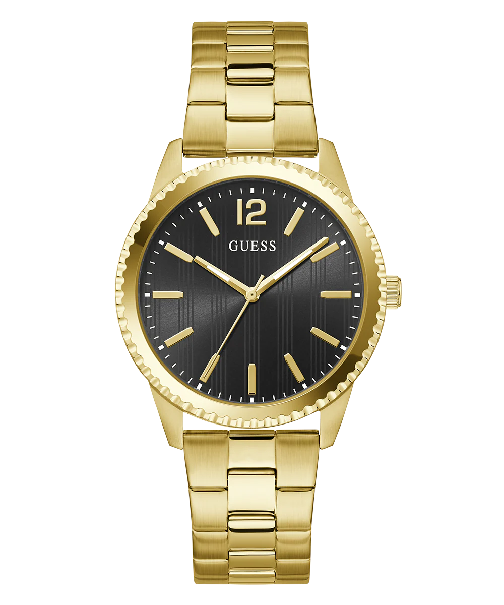 GUESS Mens Gold Tone Analog Watch - Image 4
