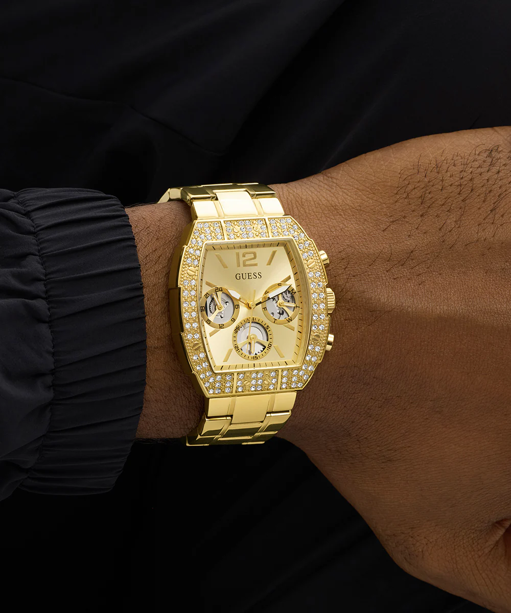 GUESS Mens Gold Tone Analog Watch - Image 3