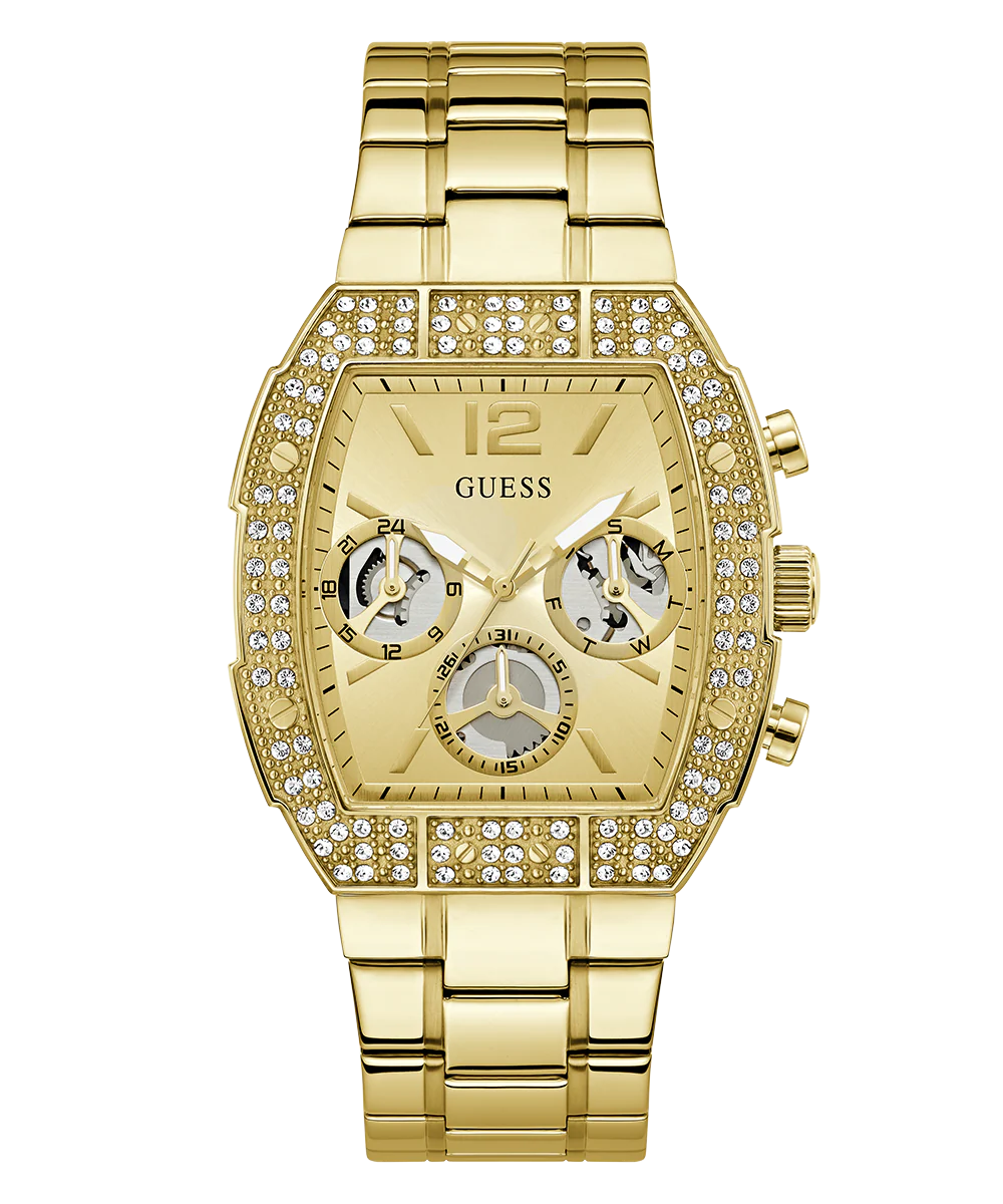 GUESS Mens Gold Tone Analog Watch - Image 4