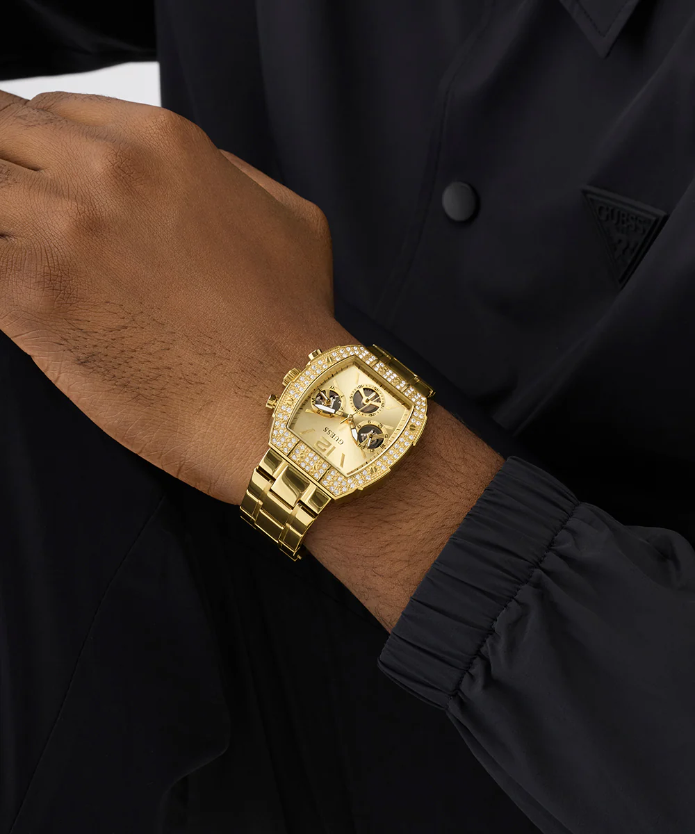 GUESS Mens Gold Tone Analog Watch - Image 6