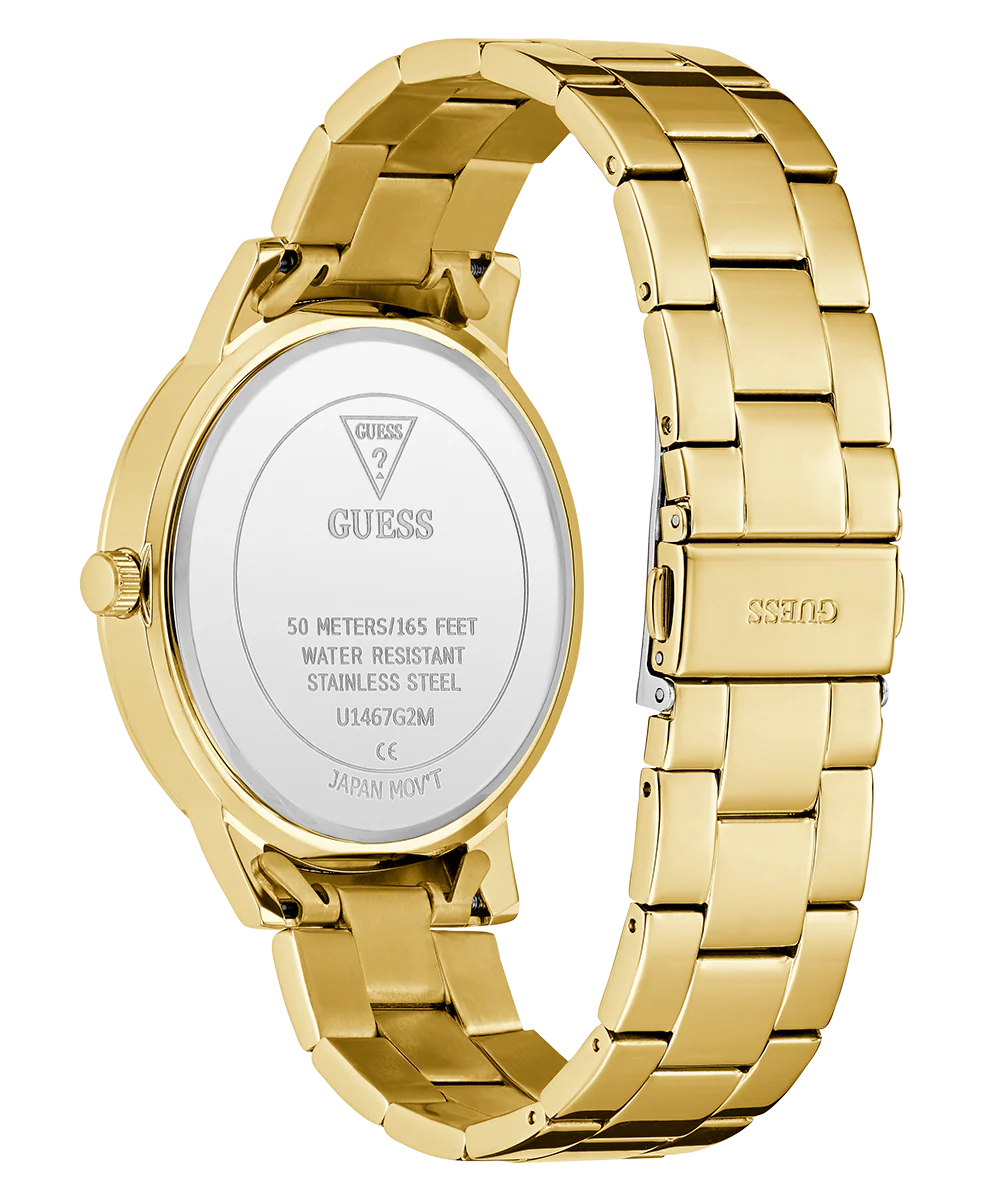 GUESS Mens Gold Tone Analog Watch - Image 2