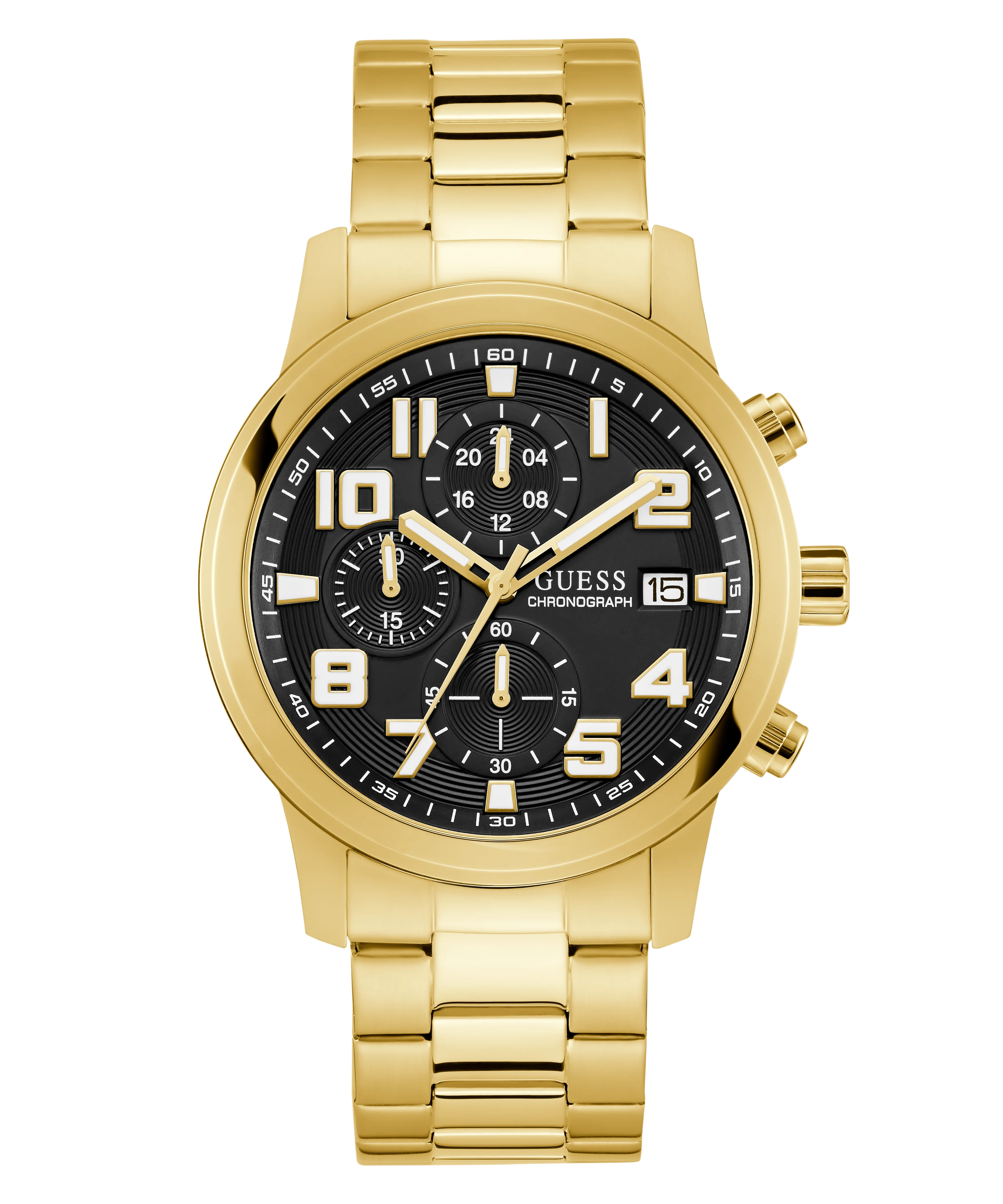 GUESS Mens Gold Tone Chronograph Watch - Image 4