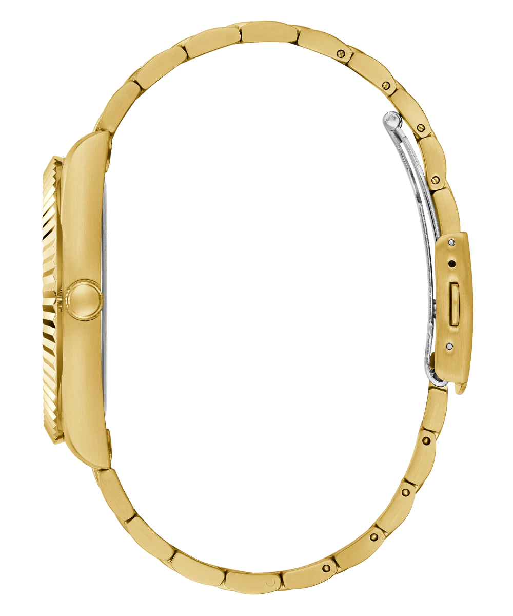 GUESS Mens Gold Tone Day/Date Watch - Image 8
