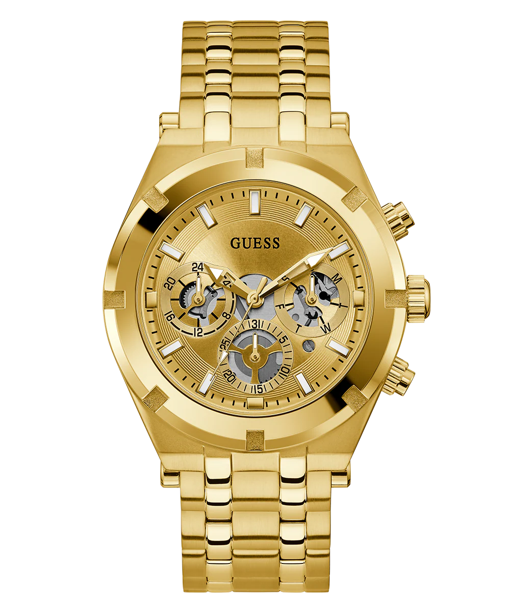 GUESS Mens Gold Tone Multi-function Watch - Image 3