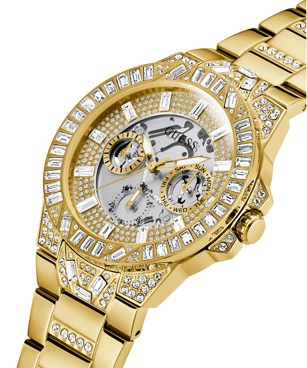GUESS Mens Gold Tone Multi-function Watch - Image 3