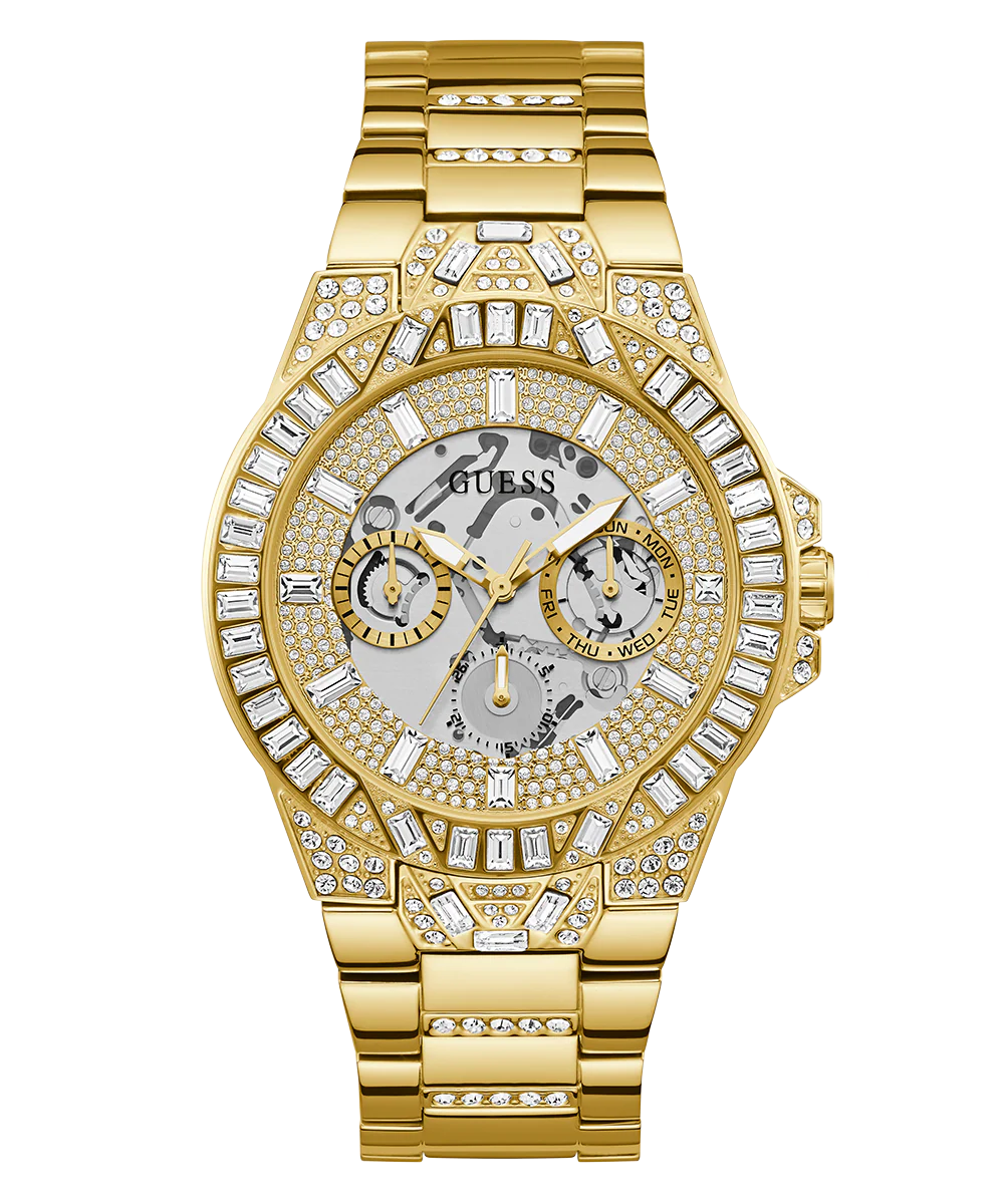 GUESS Mens Gold Tone Multi-function Watch - Image 5