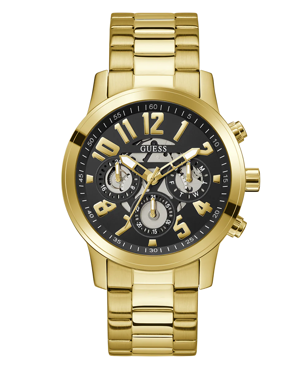 GUESS Mens Gold Tone Multi-function Watch - Image 5