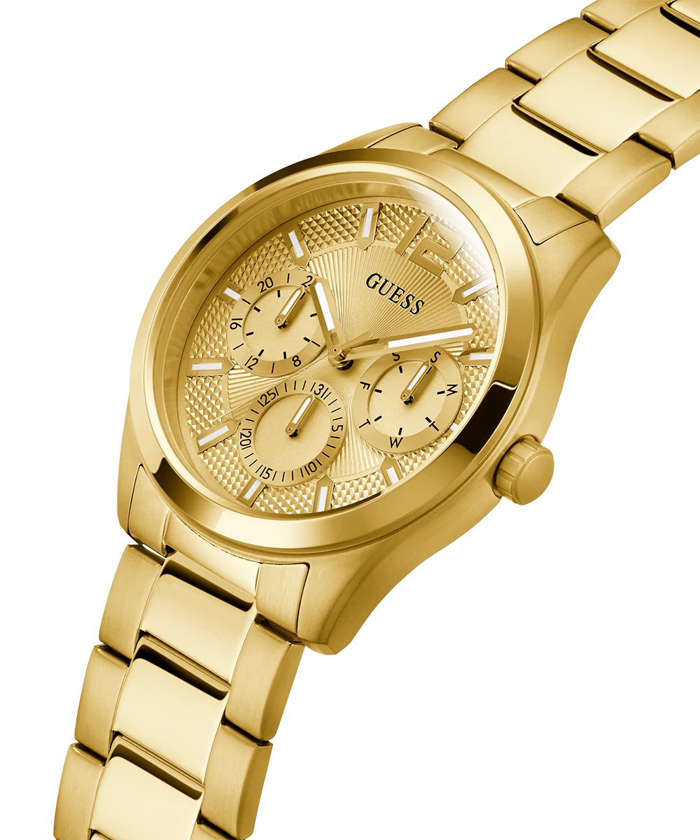 GUESS Mens Gold Tone Multi-function Watch - Image 3