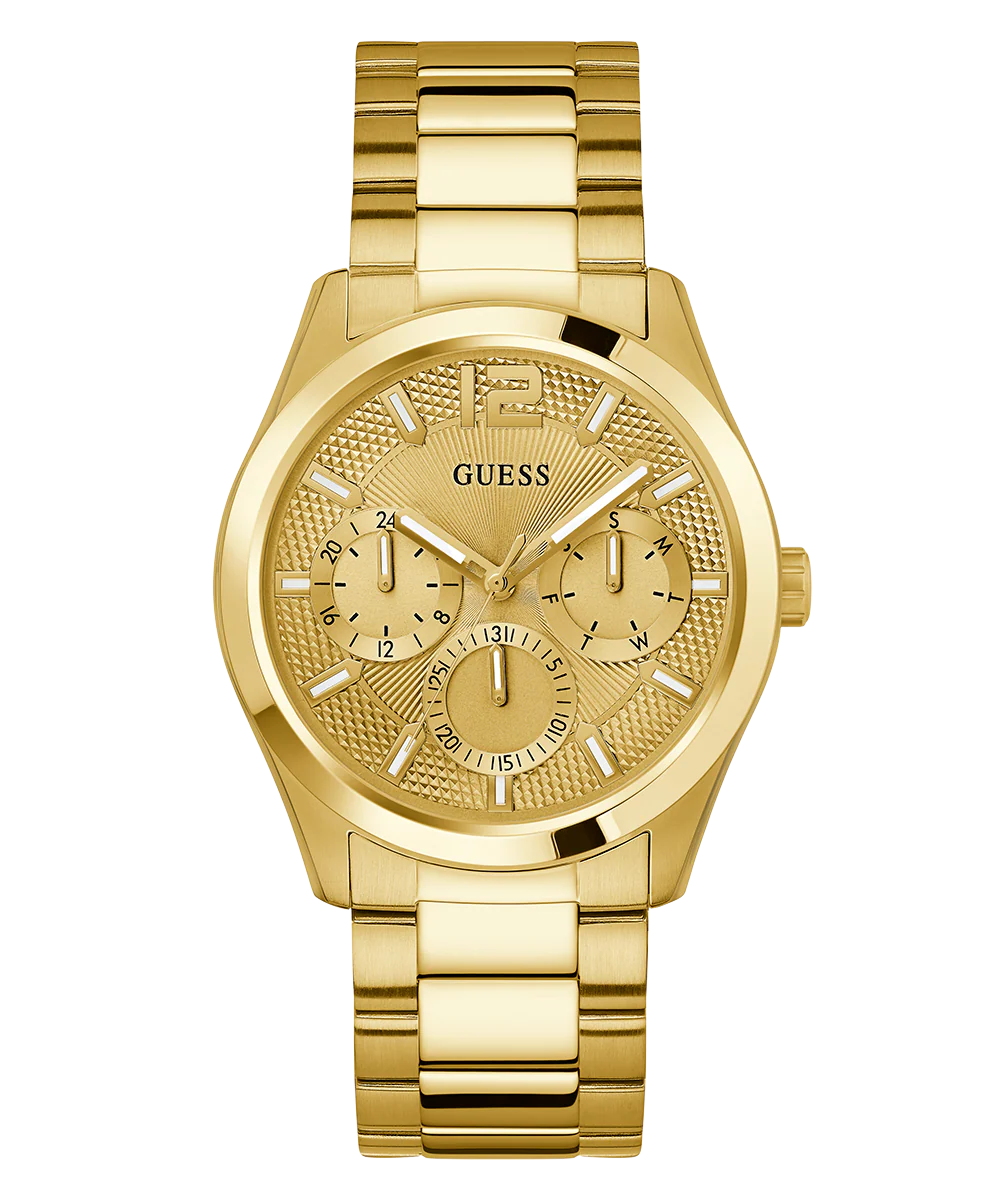GUESS Mens Gold Tone Multi-function Watch - Image 6