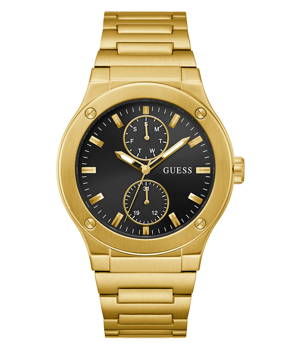 GUESS Mens Gold Tone Multi-function Watch - Image 4