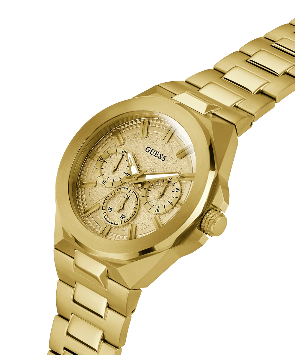 GUESS Mens Gold Tone Multi-function Watch - Image 2