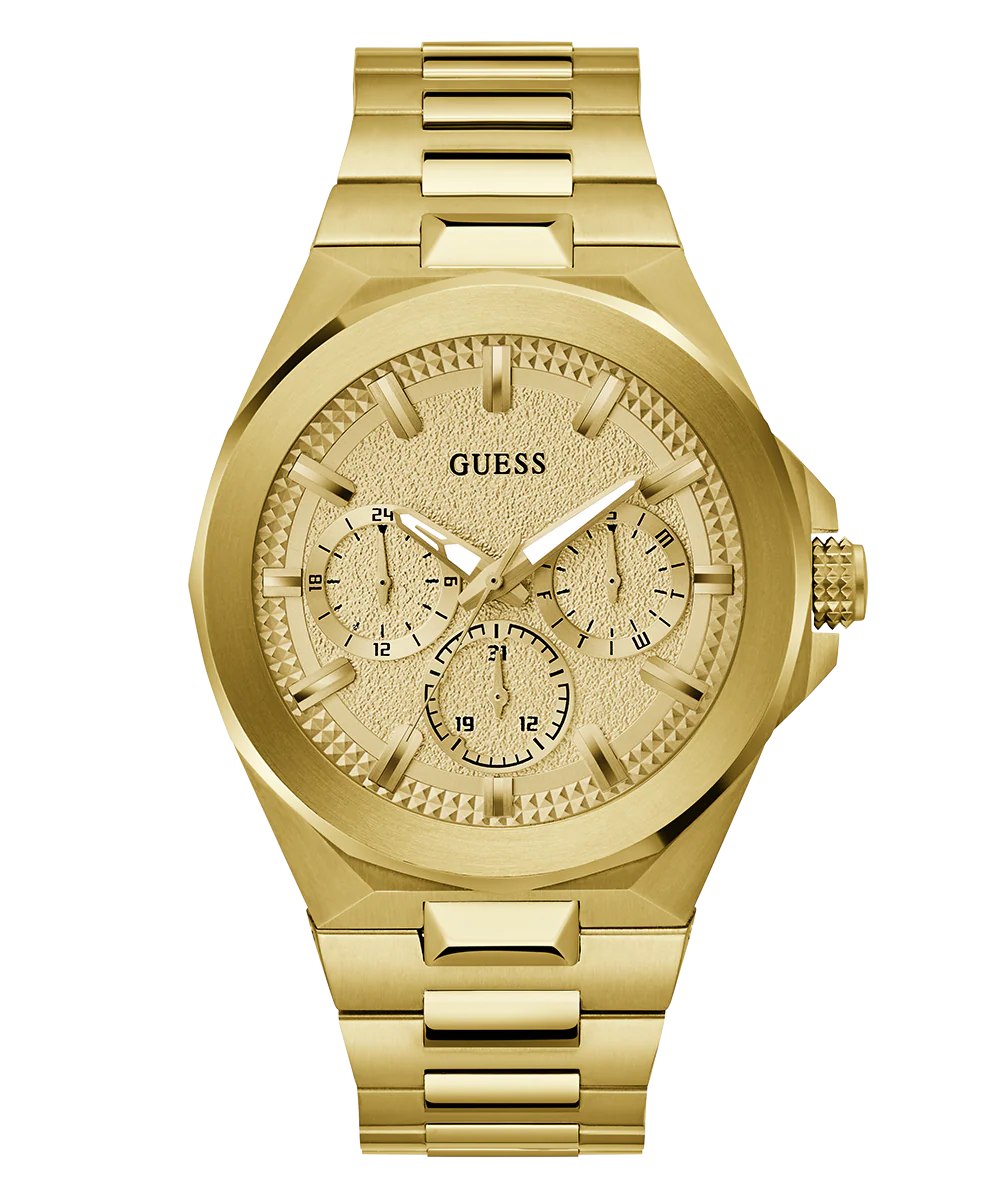 GUESS Mens Gold Tone Multi-function Watch - Image 4