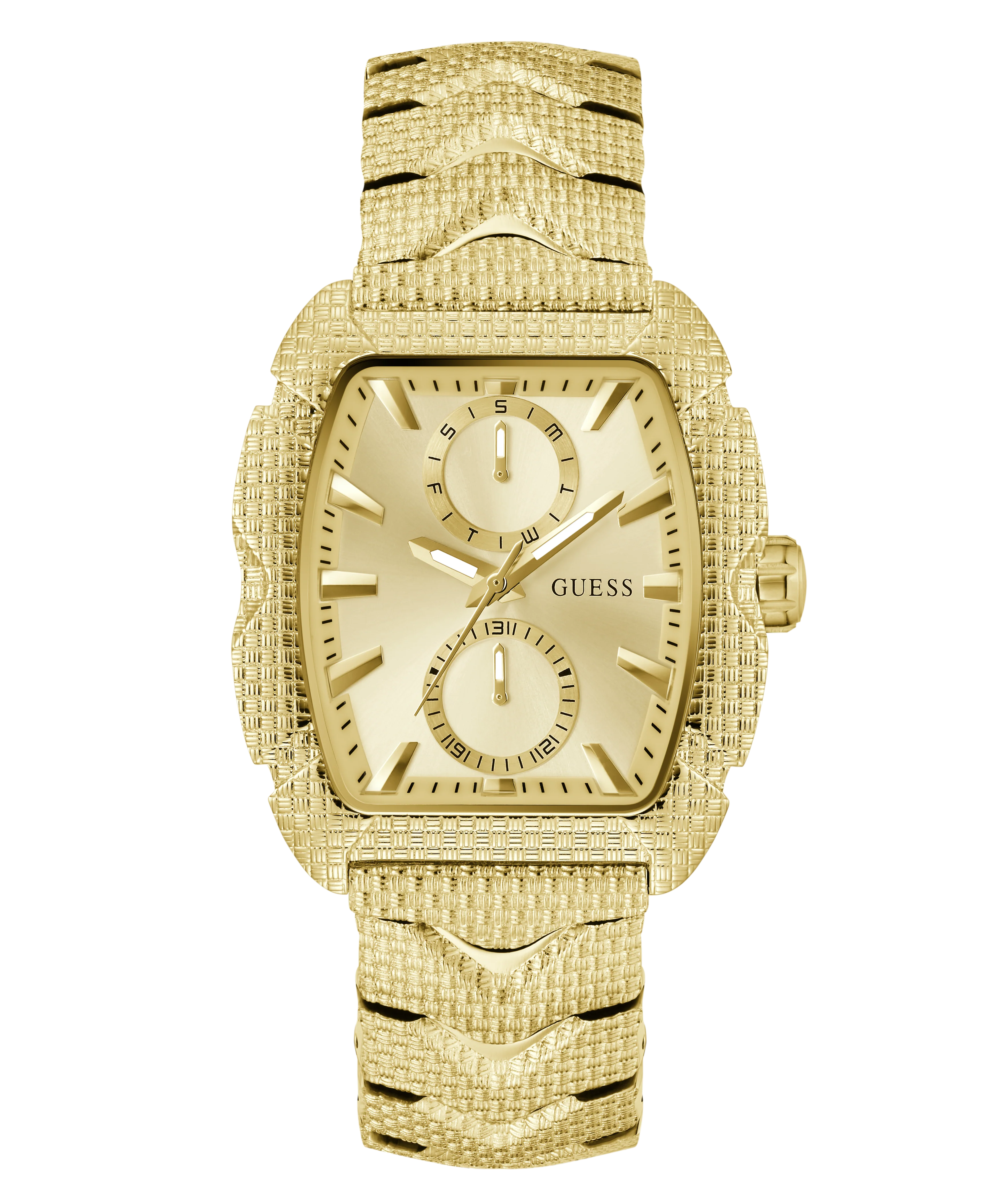 GUESS Mens Gold Tone Multi-function Watch - Image 4