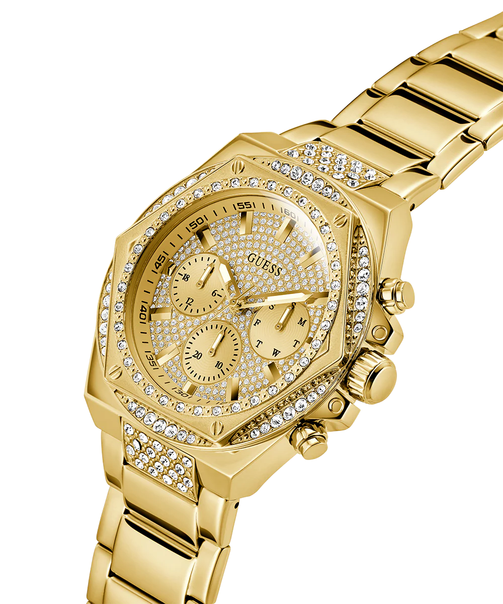 GUESS Mens Gold Tone Multi-function Watch - Image 2